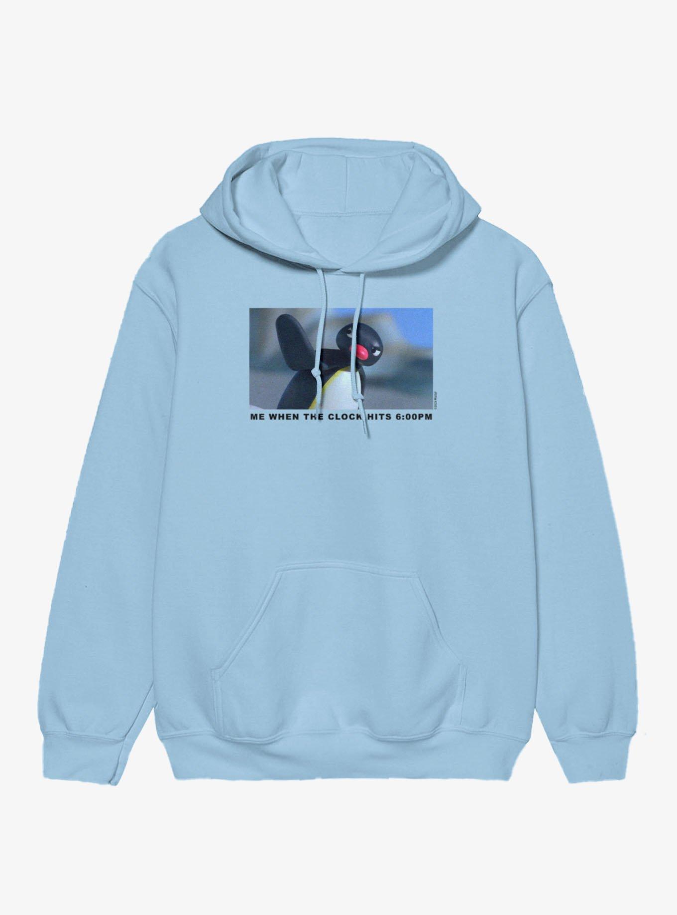 Pingu Me When Clock Hits 6PM Hoodie, , hi-res