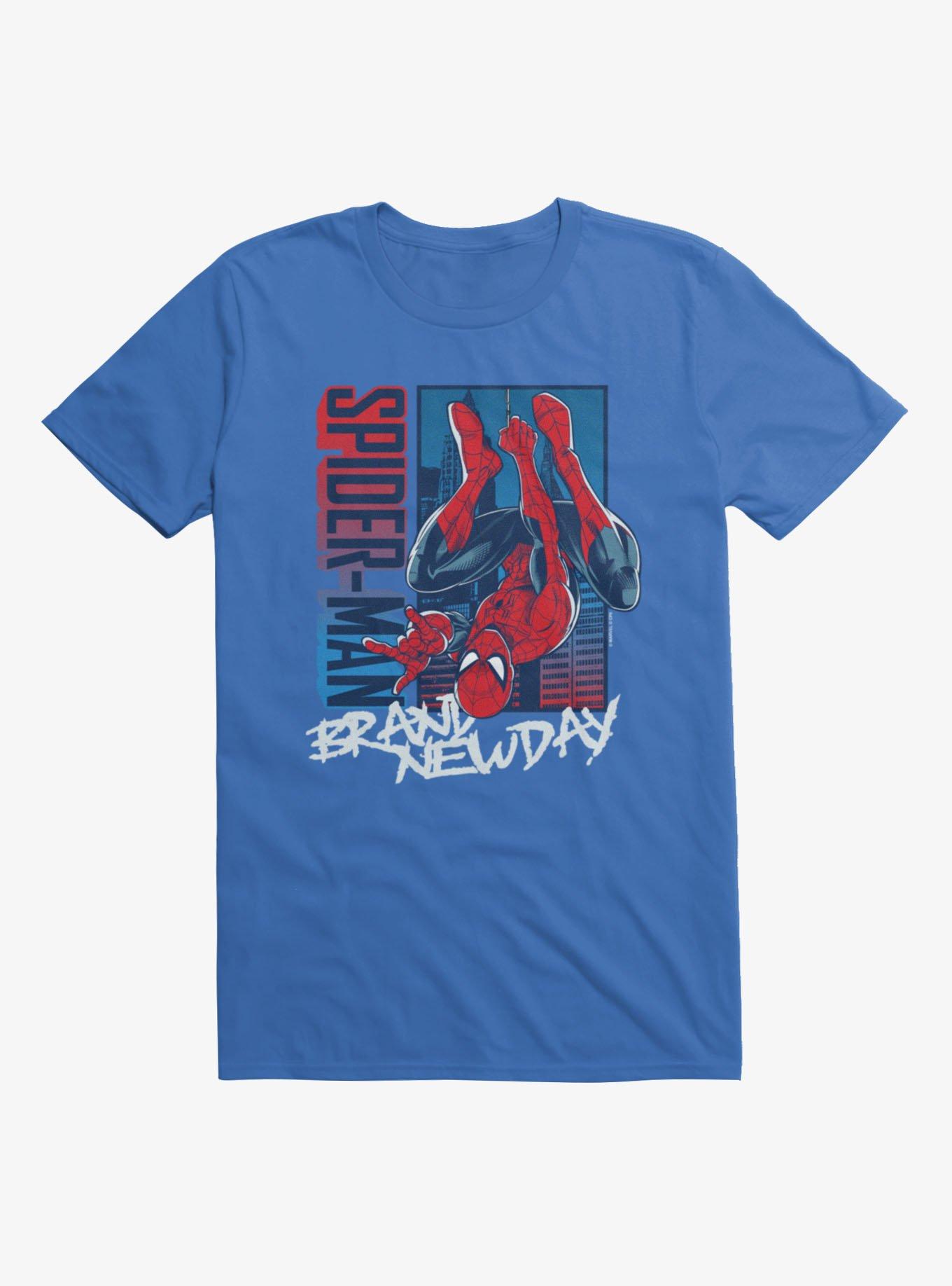 Marvel Spider-Man Brand New Day Blue And Red Upside Down Hero T-Shirt, , hi-res