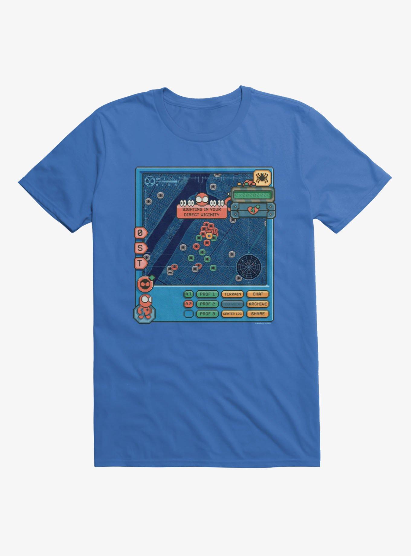 Marvel Spider-Man Brand New Day 8-Bit Map Game Radar T-Shirt, , hi-res