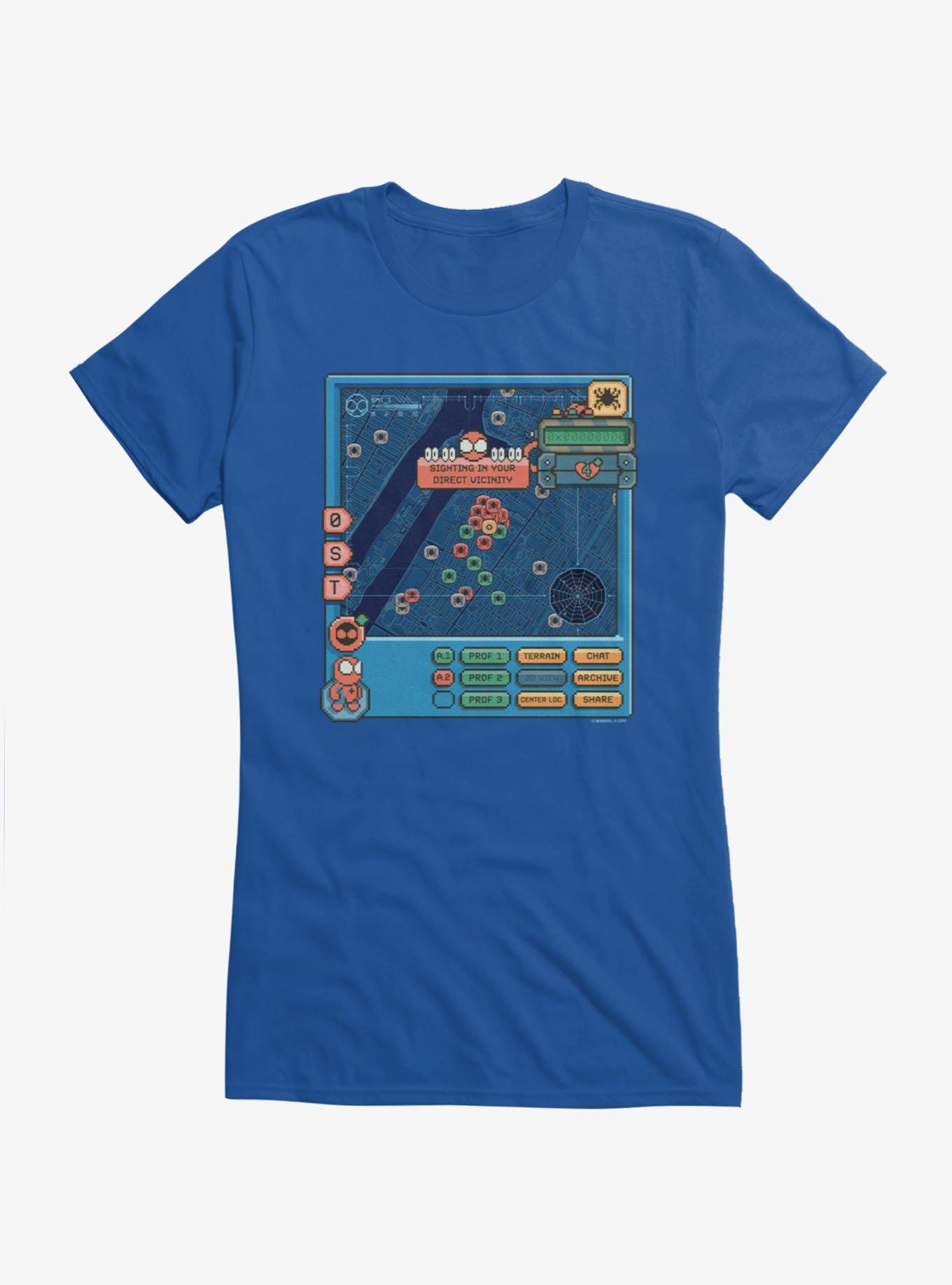 Marvel Spider-Man Brand New Day 8-Bit Map Game Radar Girls T-Shirt, , hi-res