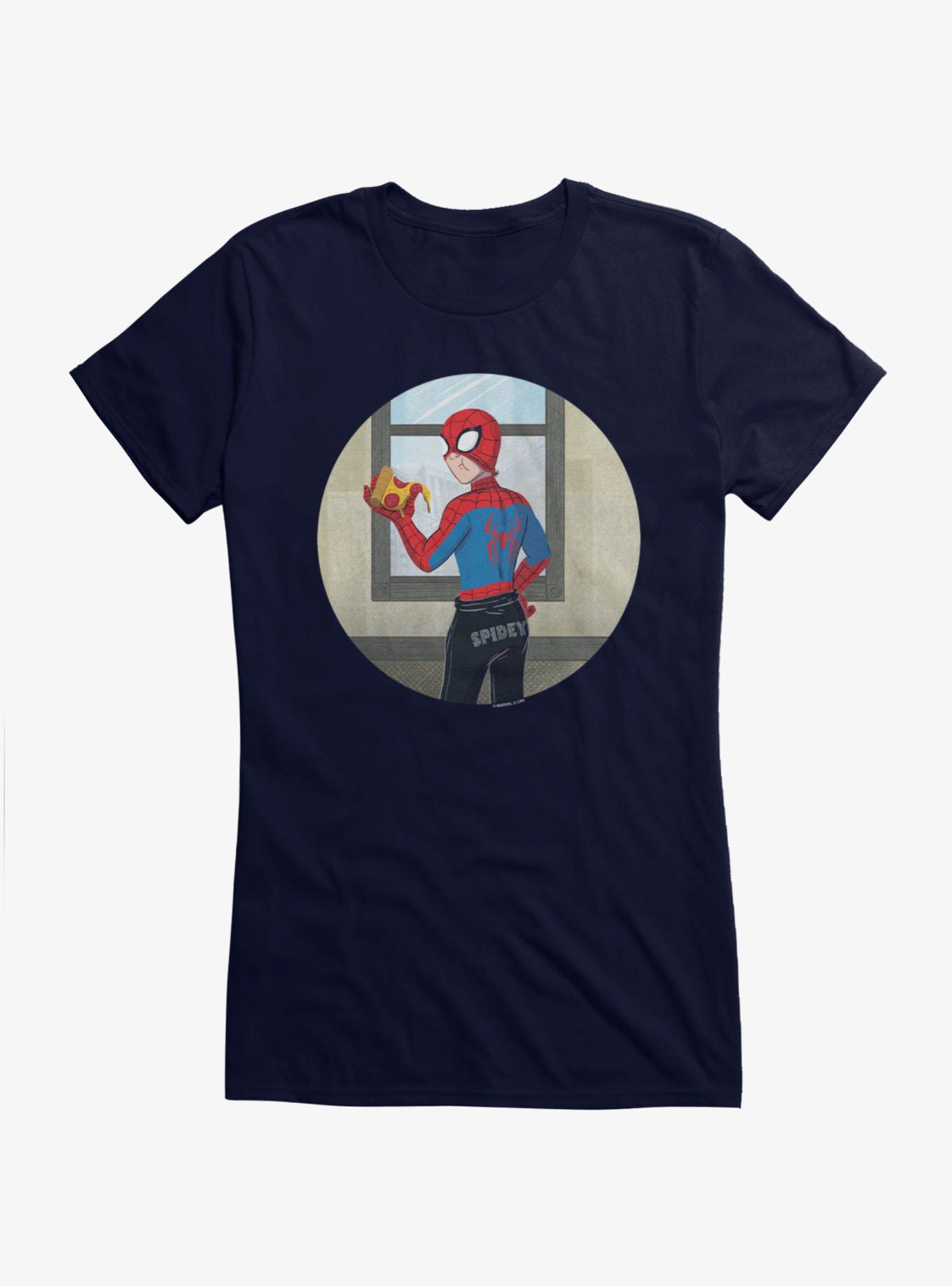 Marvel Spider-Man Brand New Day Sweats Spidey With Pizza Girls T-Shirt, , hi-res