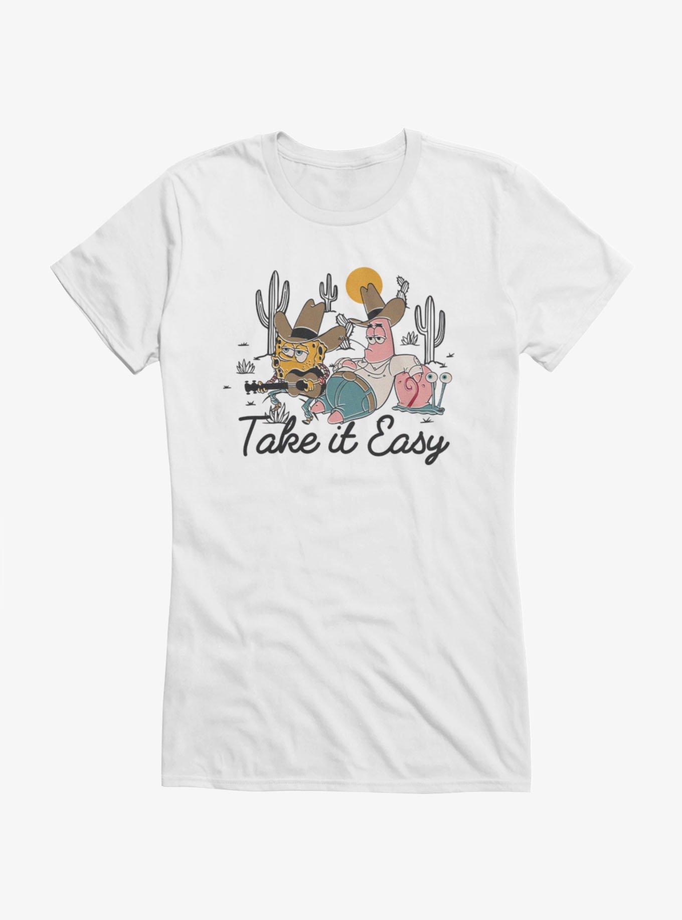 SpongeBob SquarePants Take It Easy Cowboy Tunes Group Shot Girls T-Shirt, , hi-res