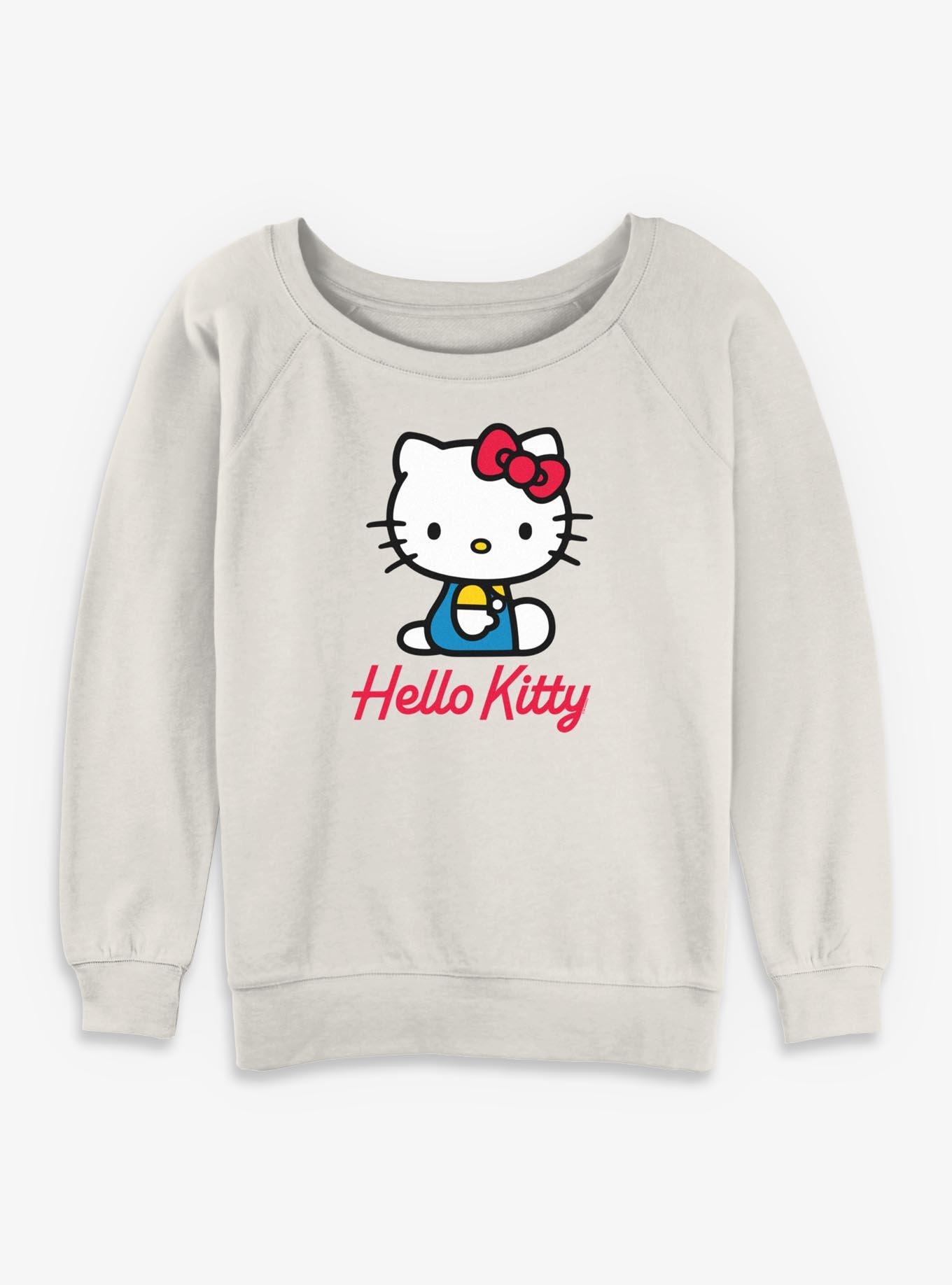 Sanrio Hello Kitty Sittin Womens Slouchy Sweatshirt, , hi-res