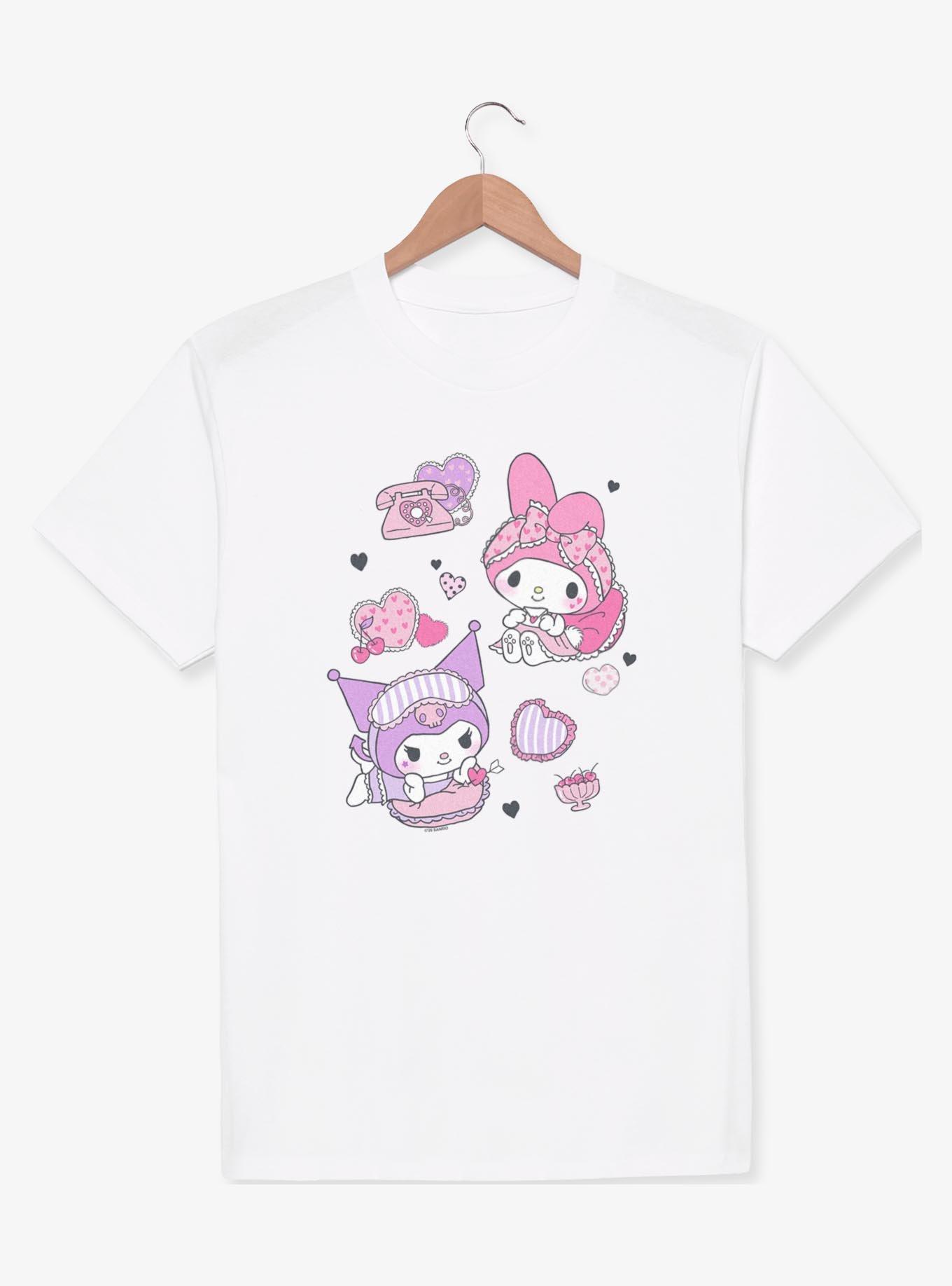 Sanrio Hello Kitty Sleepover Fun My Melody Kuromi T-Shirt, , hi-res