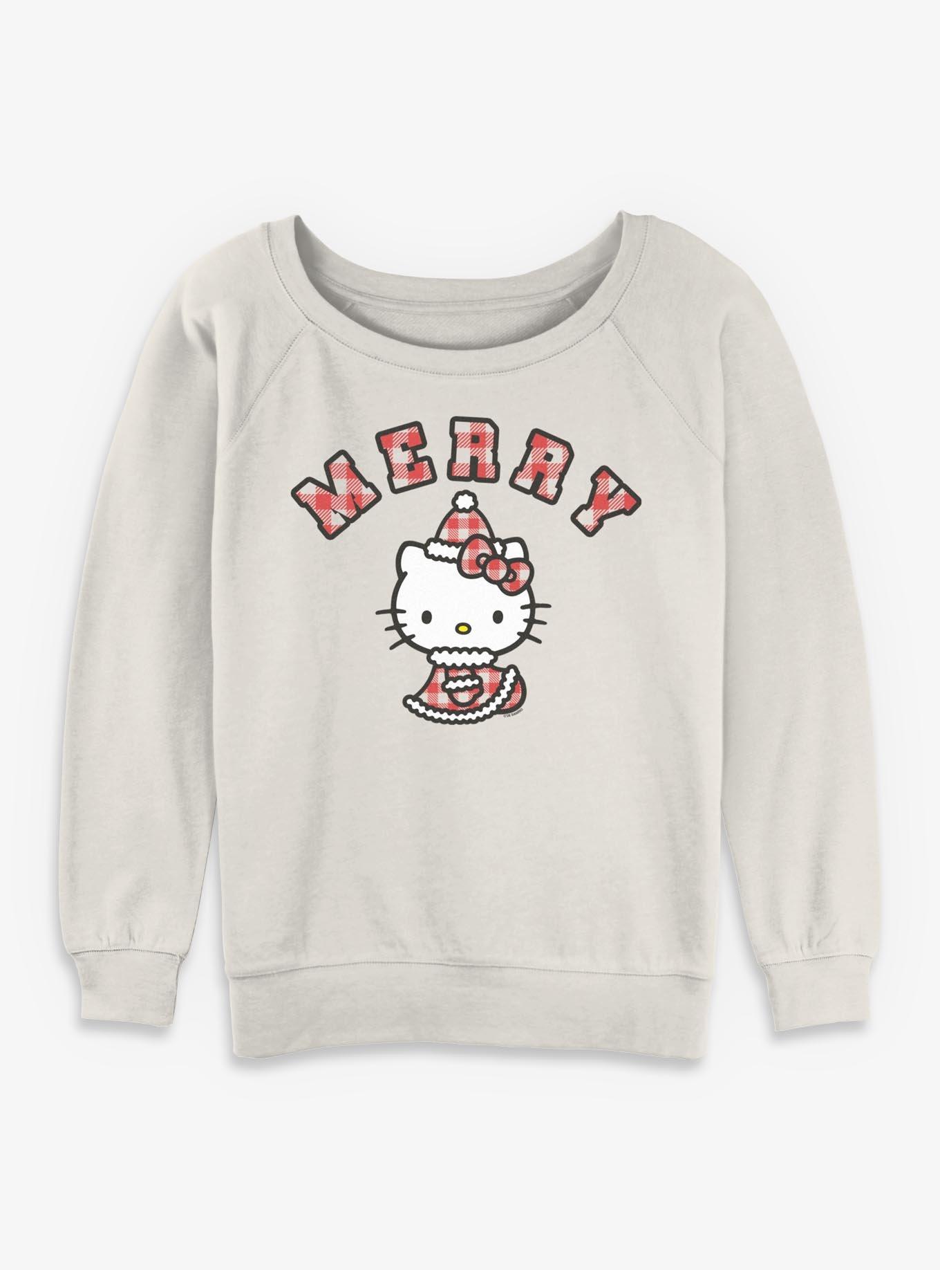 Sanrio Hello Kitty Santa Kitty Womens Slouchy Sweatshirt, , hi-res