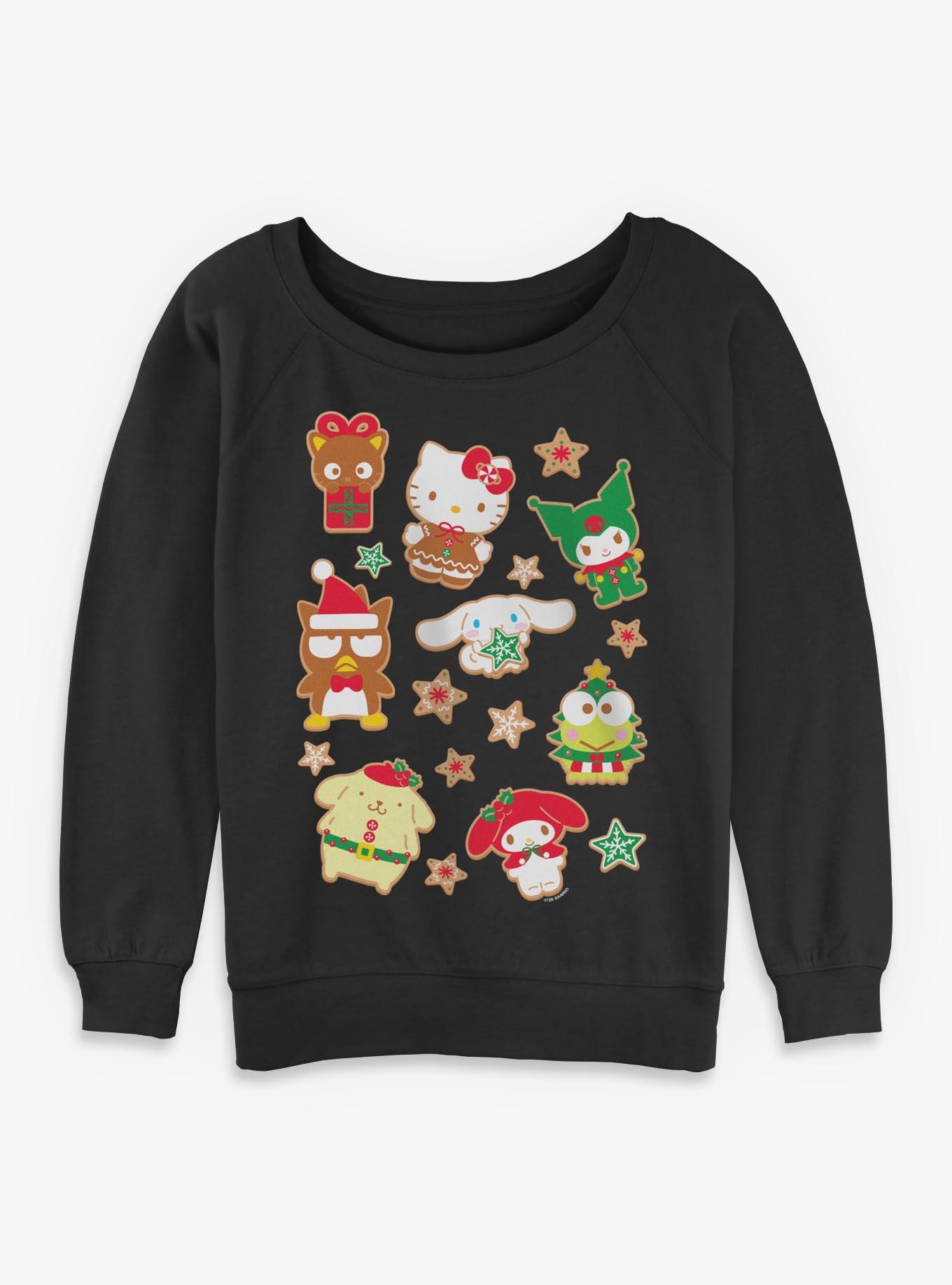 Sanrio Hello Kitty Cookie Jumble Womens Slouchy Sweatshirt, , hi-res