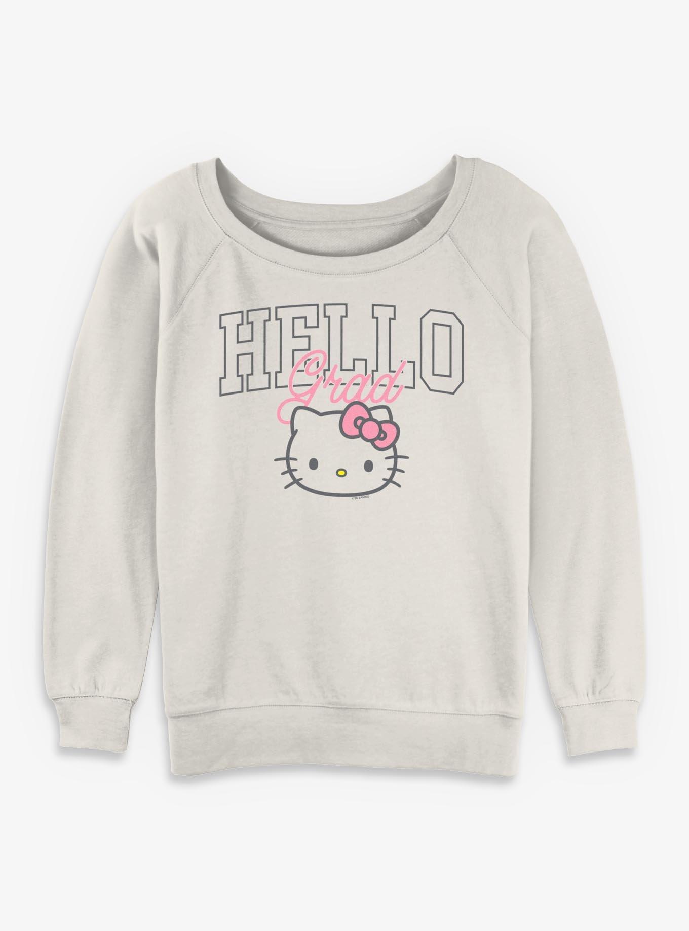 Sanrio Hello Kitty Hello Grad Womens Slouchy Sweatshirt, , hi-res