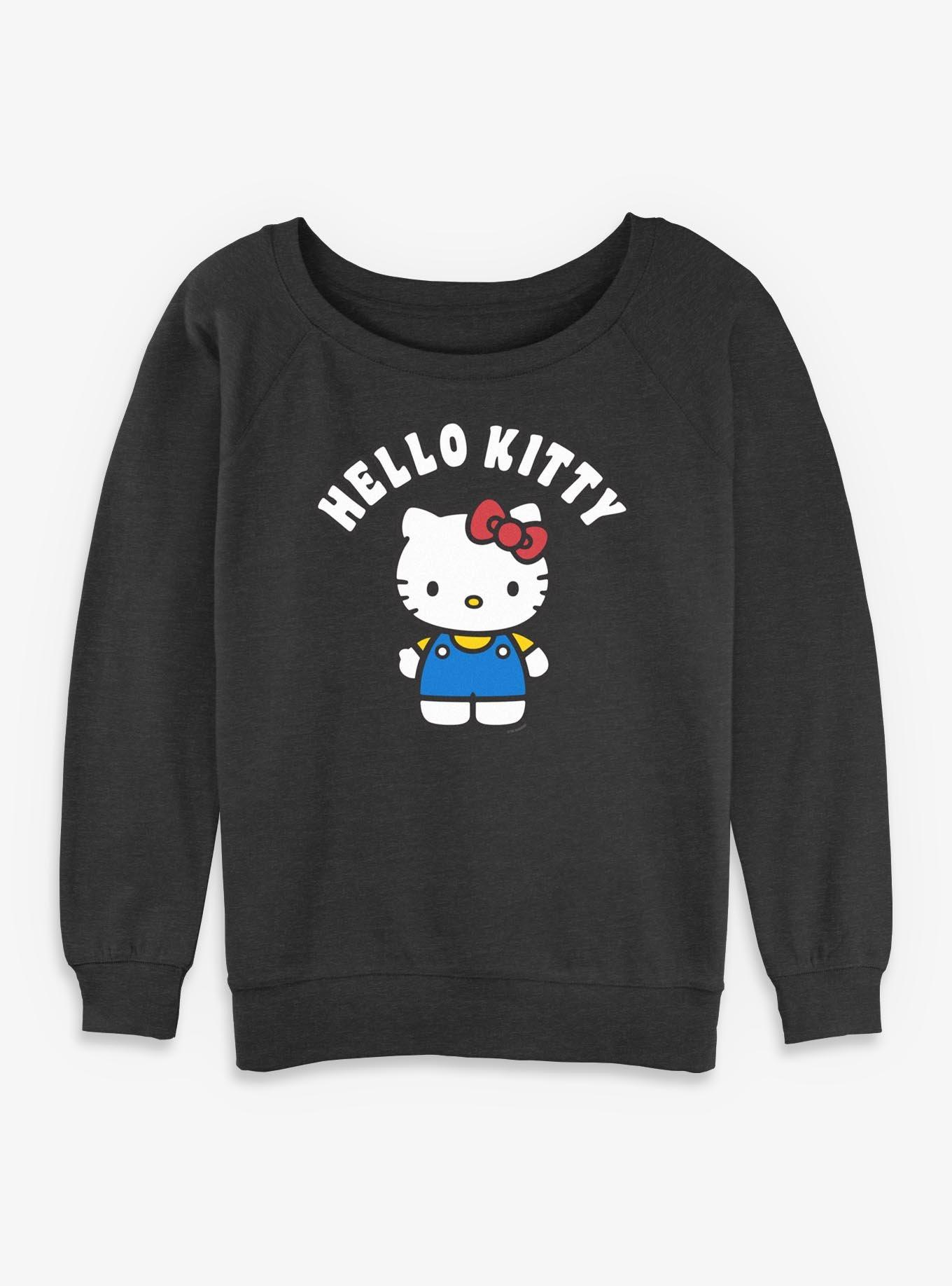 Sanrio Hello Kitty Classic Kitty Womens Slouchy Sweatshirt, , hi-res