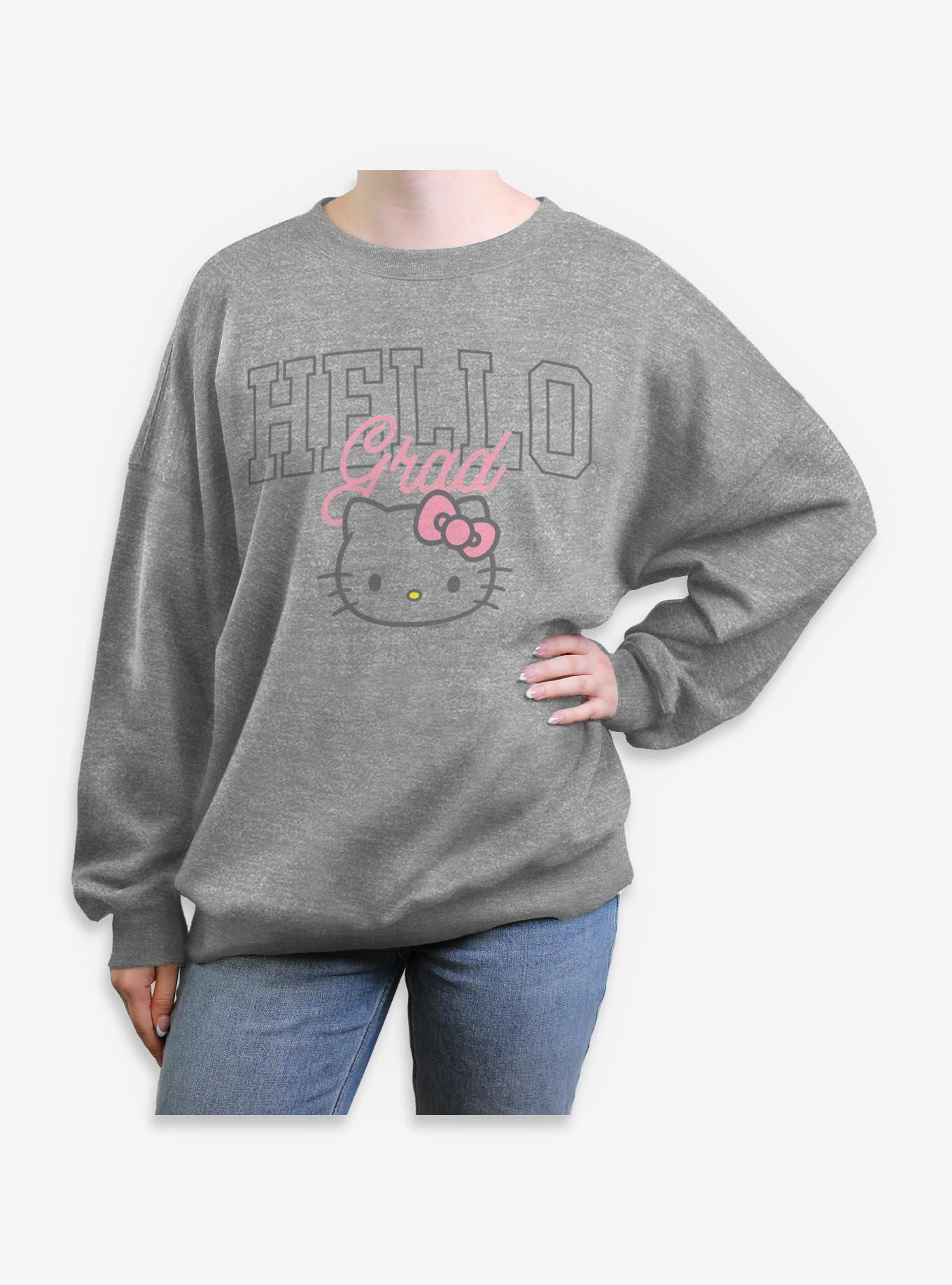 Sanrio Hello Kitty Hello Grad Womens Oversized Sweatshirt, , hi-res