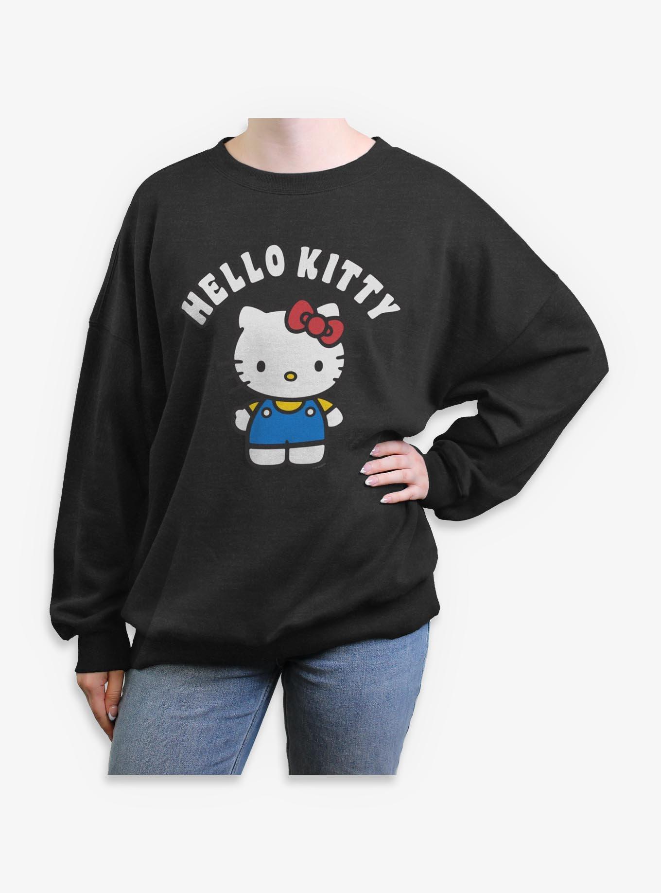 Sanrio Hello Kitty Classic Kitty Womens Oversized Sweatshirt, , hi-res