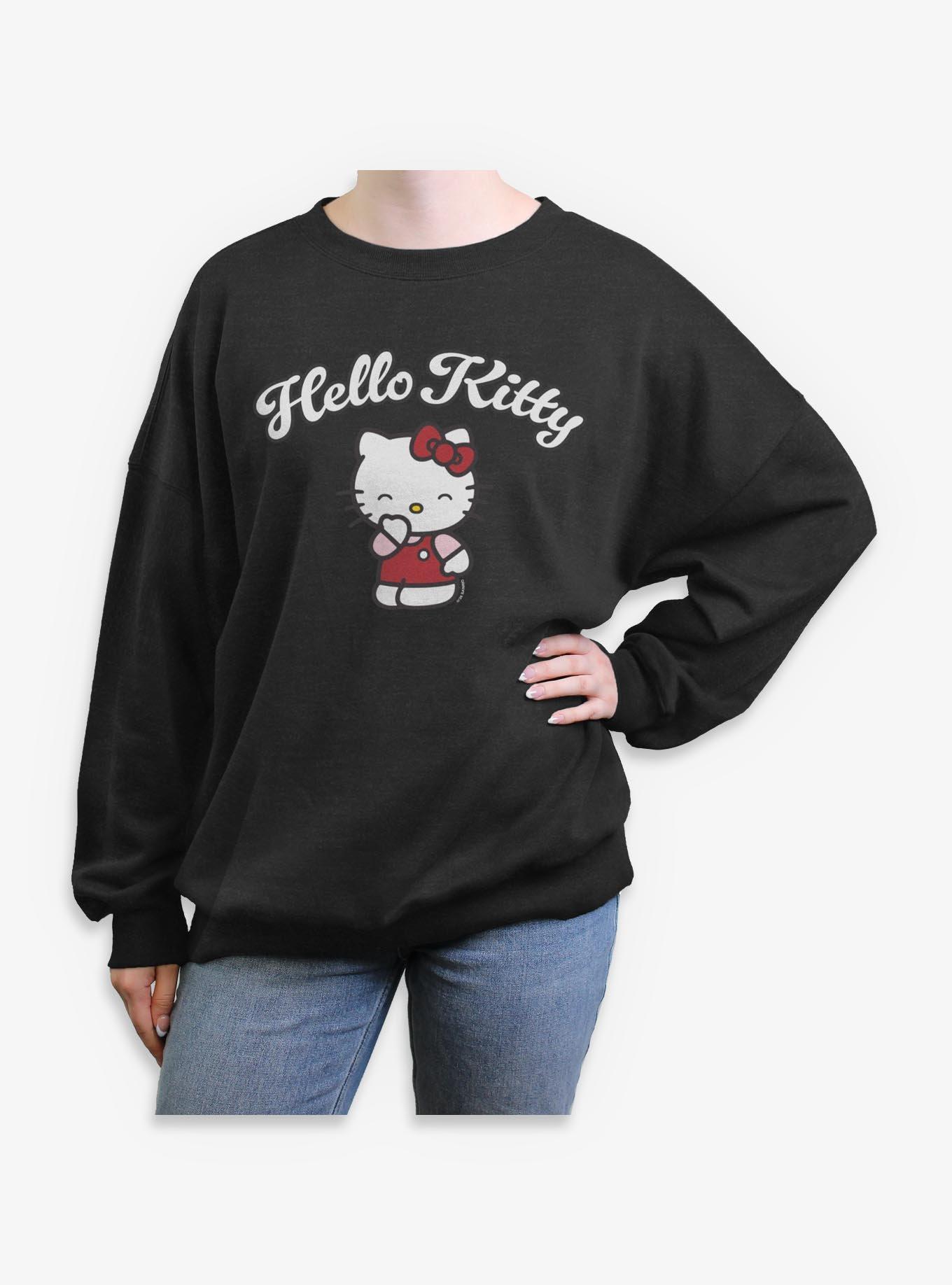 Sanrio Hello Kitty Laugh Kitty Womens Oversized Sweatshirt, , hi-res