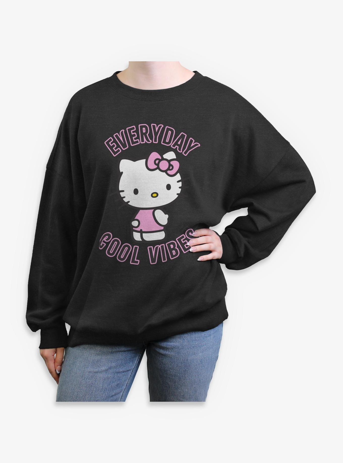 Sanrio Hello Kitty Everyday Cool Vibes Womens Oversized Sweatshirt, , hi-res
