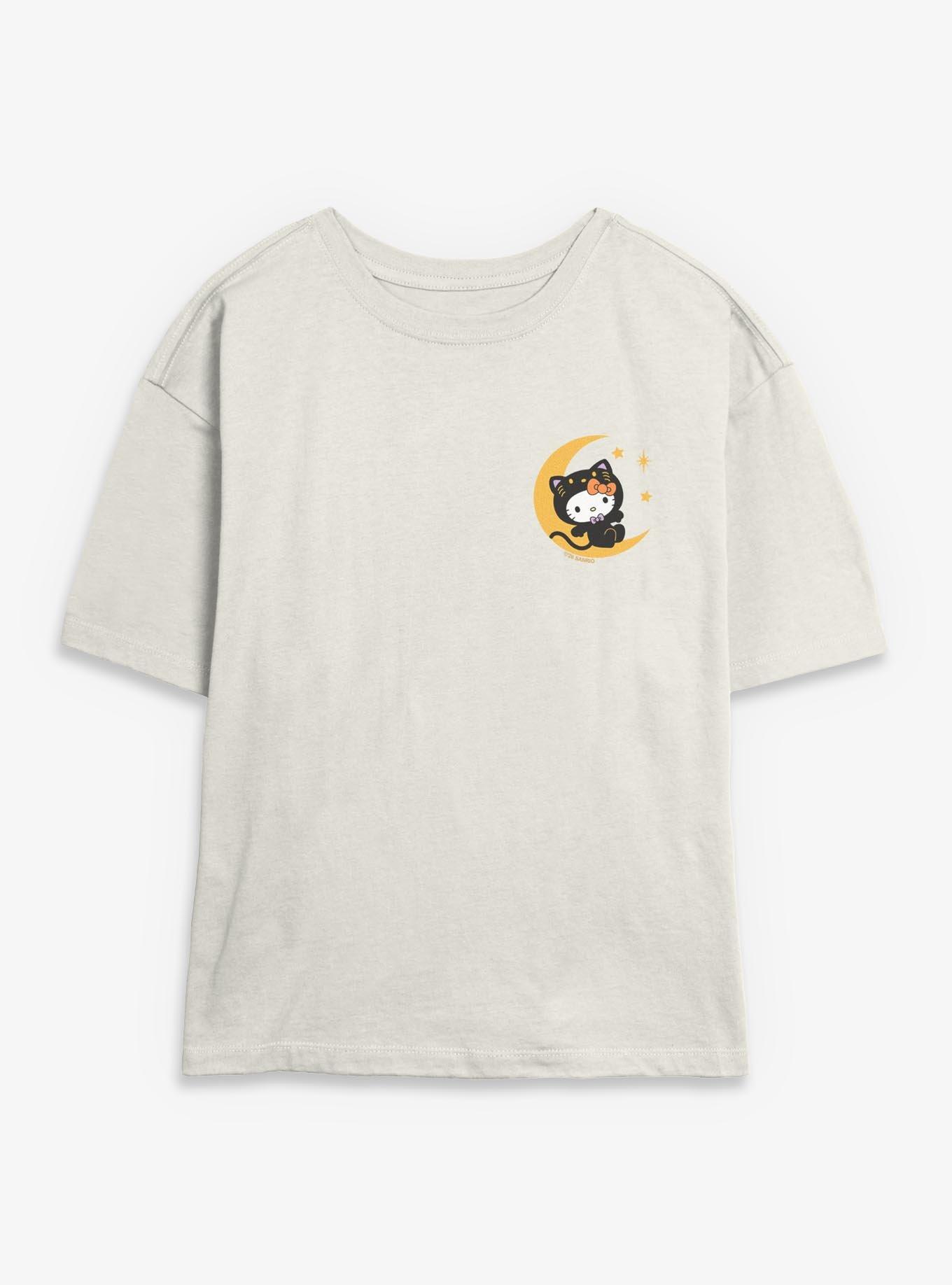 Sanrio Hello Kitty Black Kitty Moon Womens Skimmer Tee, , hi-res