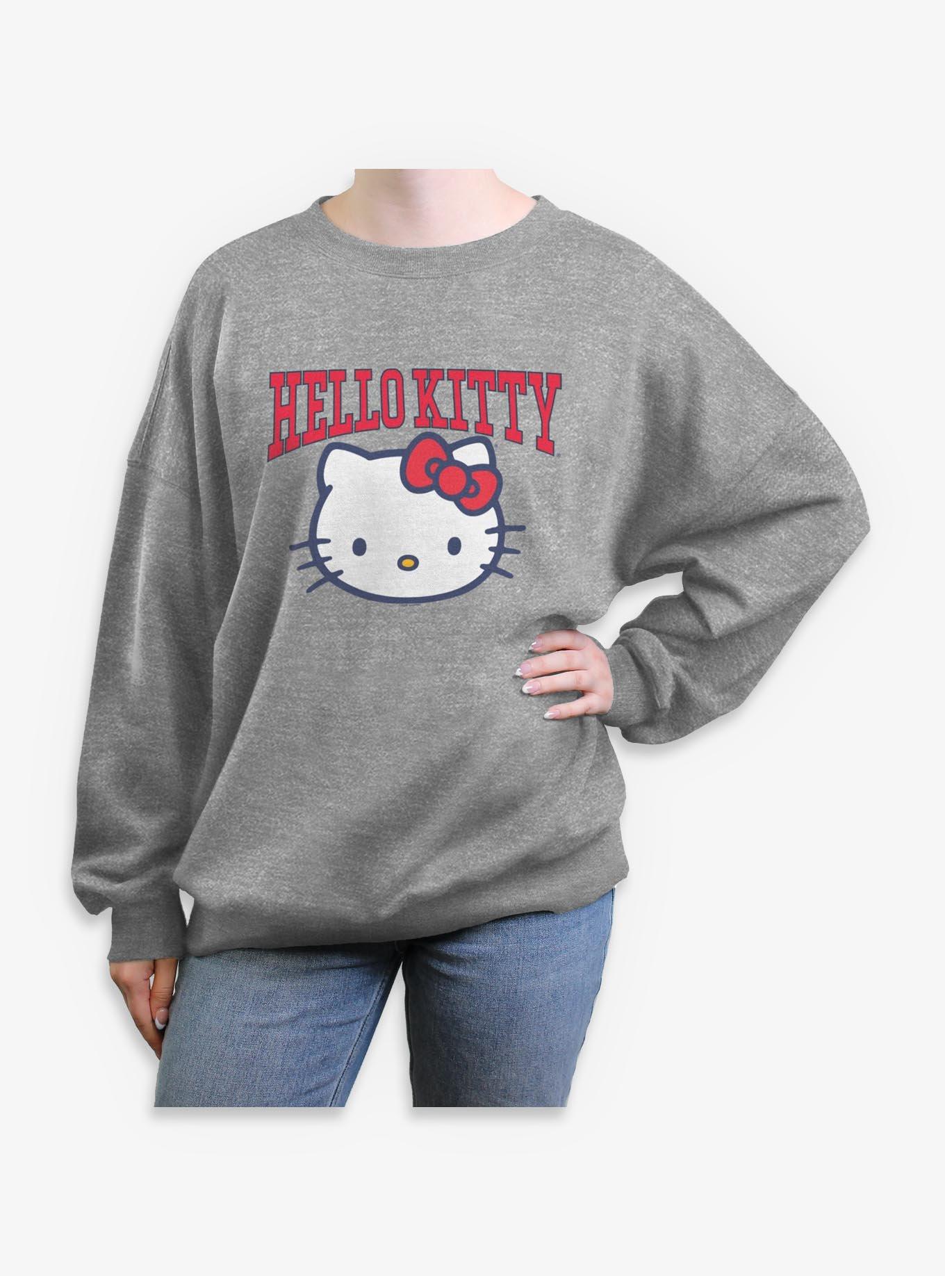 Sanrio Hello Kitty Classic Head Womens Oversized Sweatshirt, , hi-res