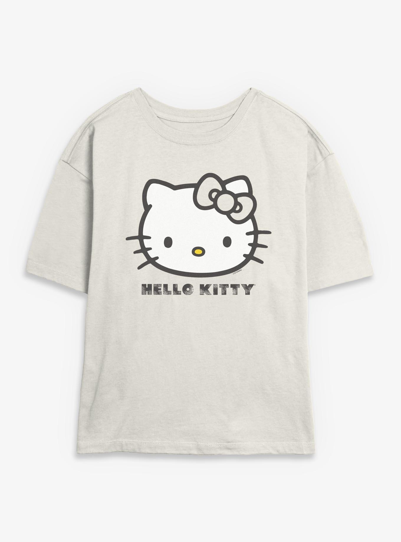 Sanrio Hello Kitty Big Face Kitty Womens Skimmer Tee, , hi-res