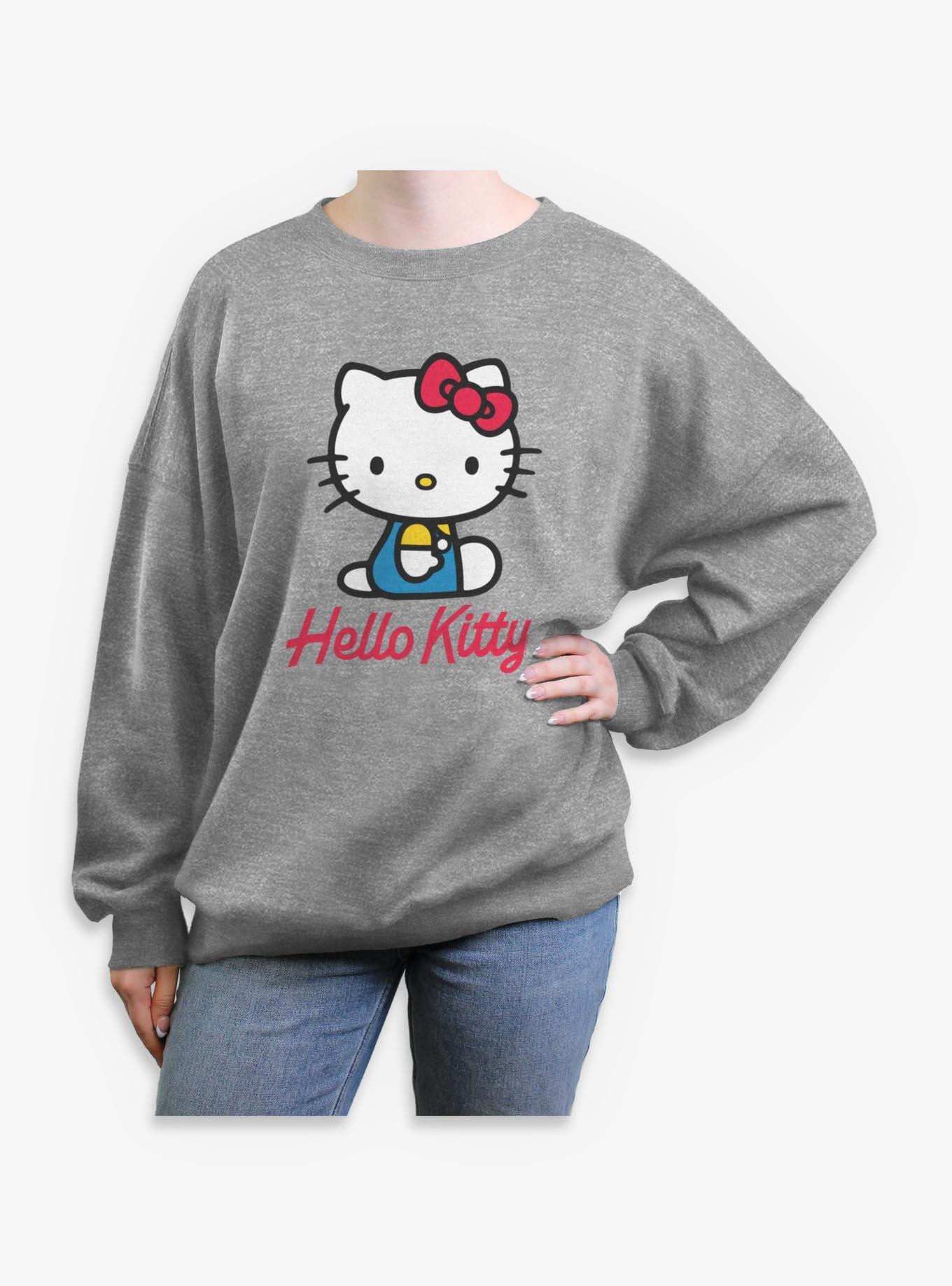 Sanrio Hello Kitty Sittin Womens Oversized Sweatshirt, , hi-res