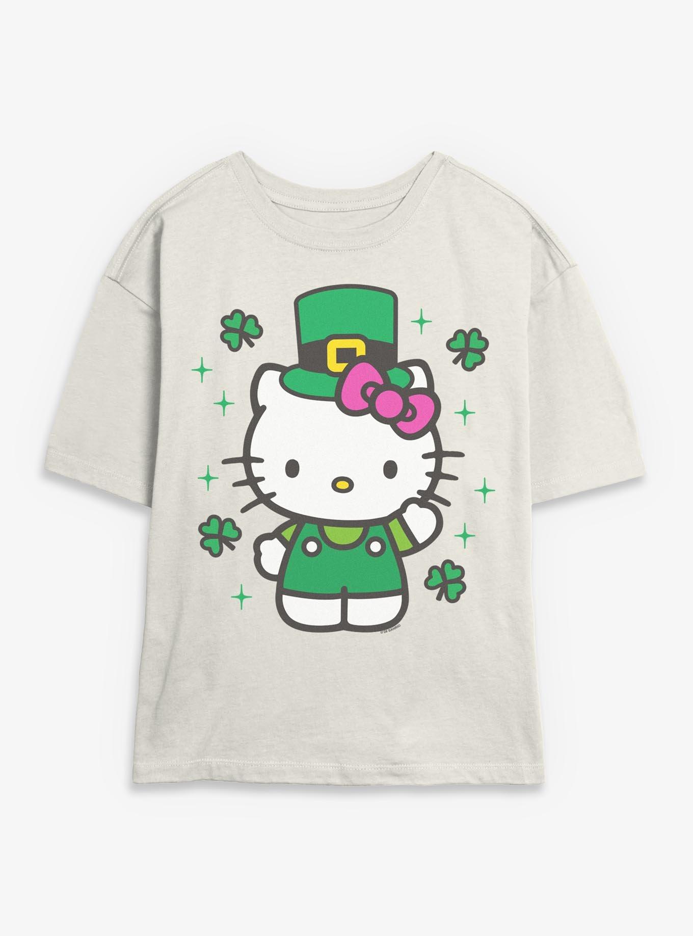 Sanrio Hello Kitty St Patrick Womens Skimmer Tee, , hi-res