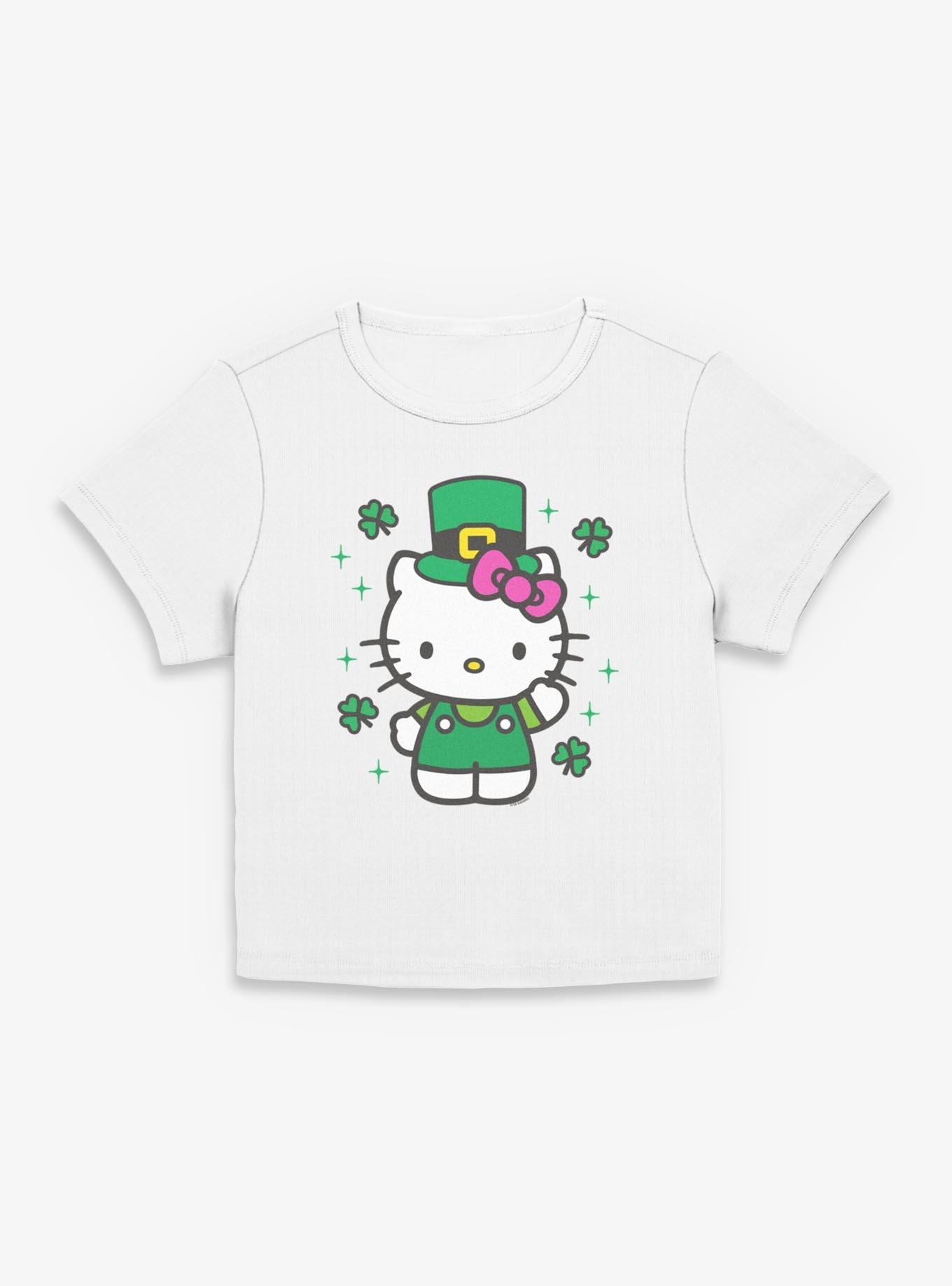 Sanrio Hello Kitty St Patrick Womens Baby Tee, , hi-res