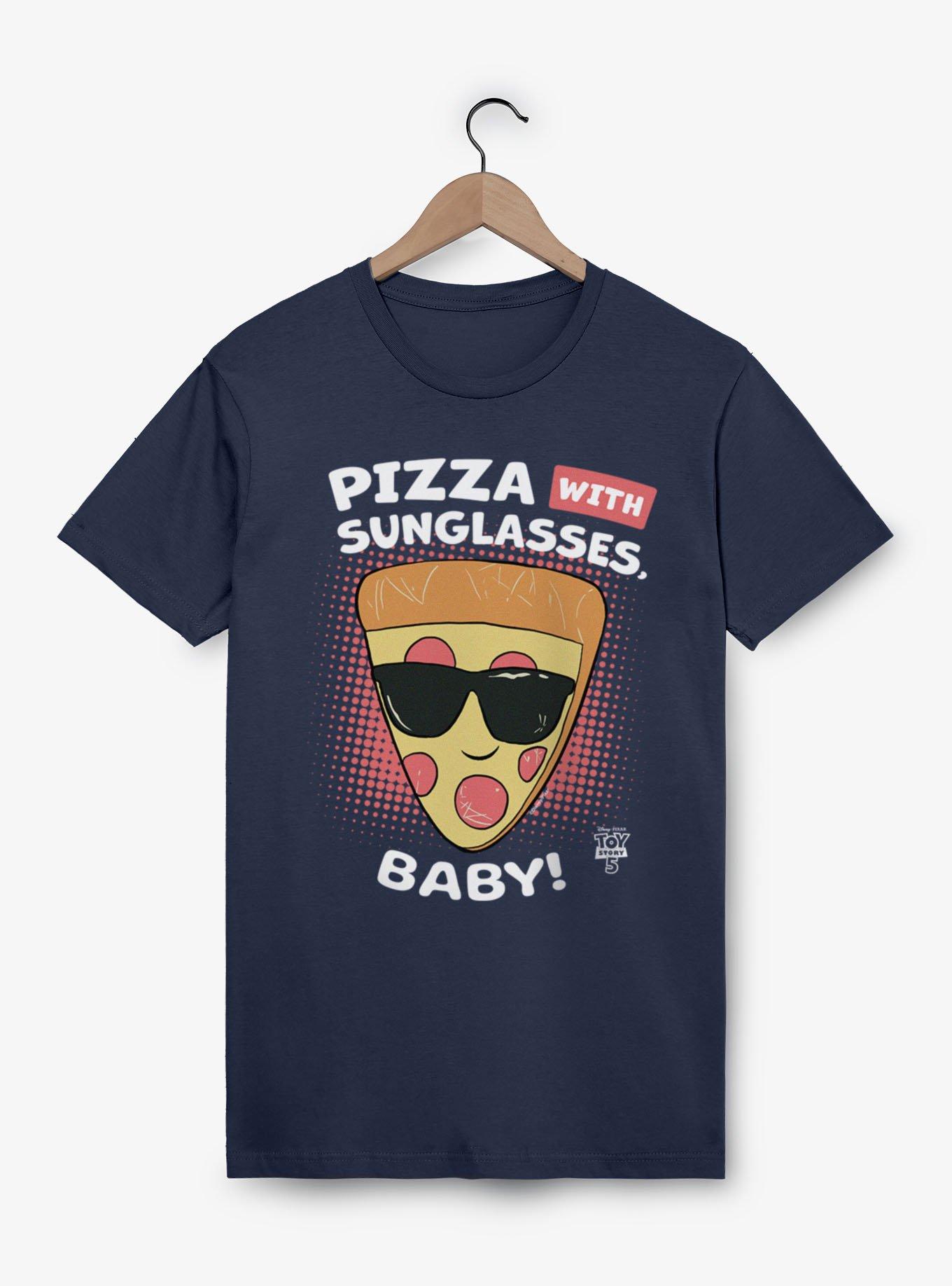 Disney Pixar Toy Story 5 Pizza With Sunglasses On Dots T-Shirt