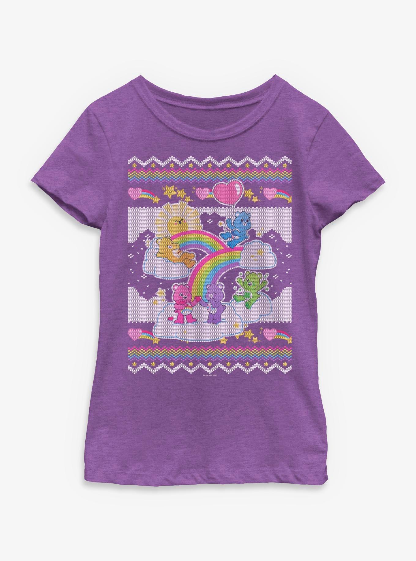 Care Bears Clouds And Rainbows Youth Girls T-Shirt, , hi-res