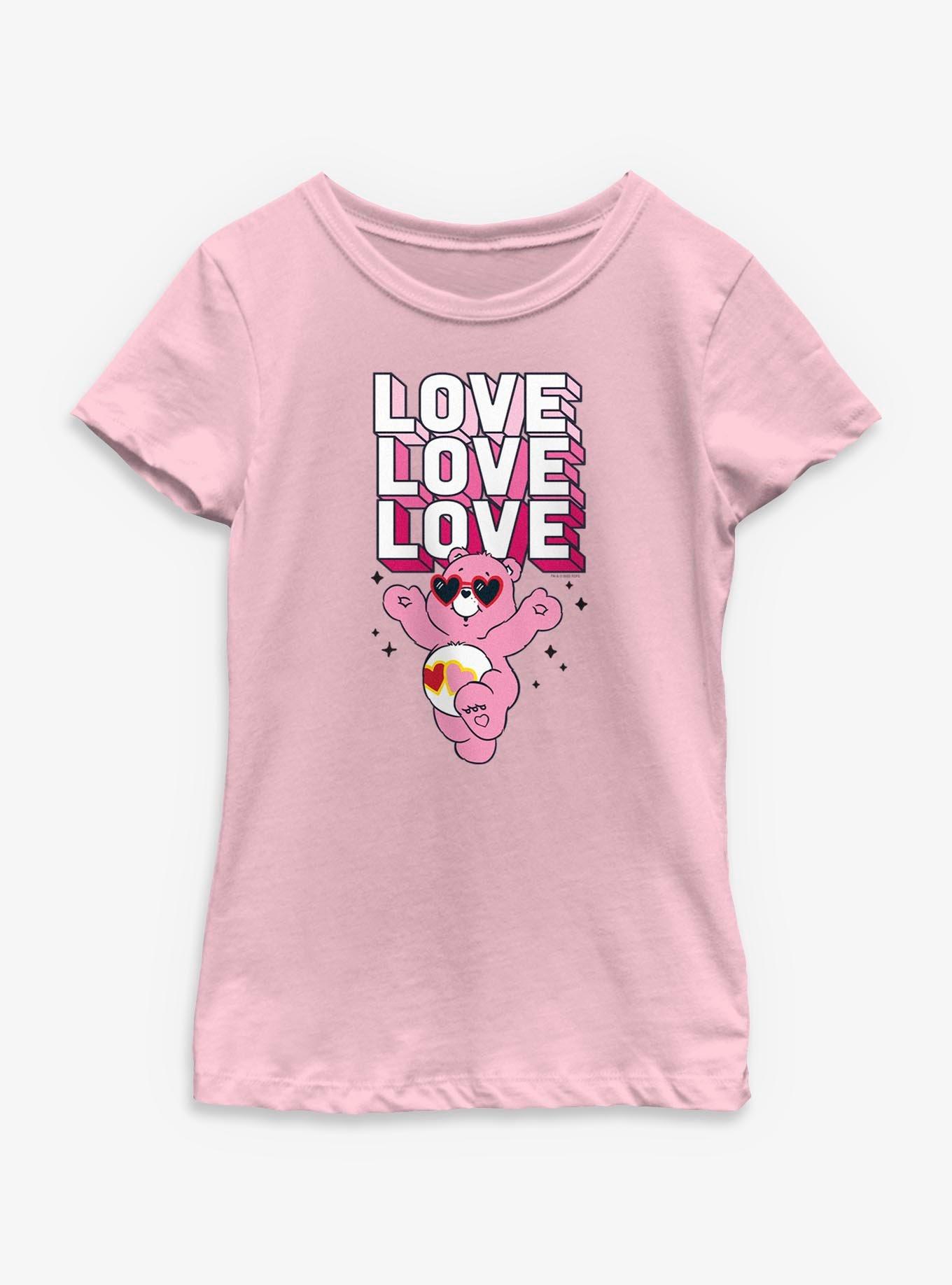 Care Bears Love Stack Youth Girls T-Shirt, , hi-res