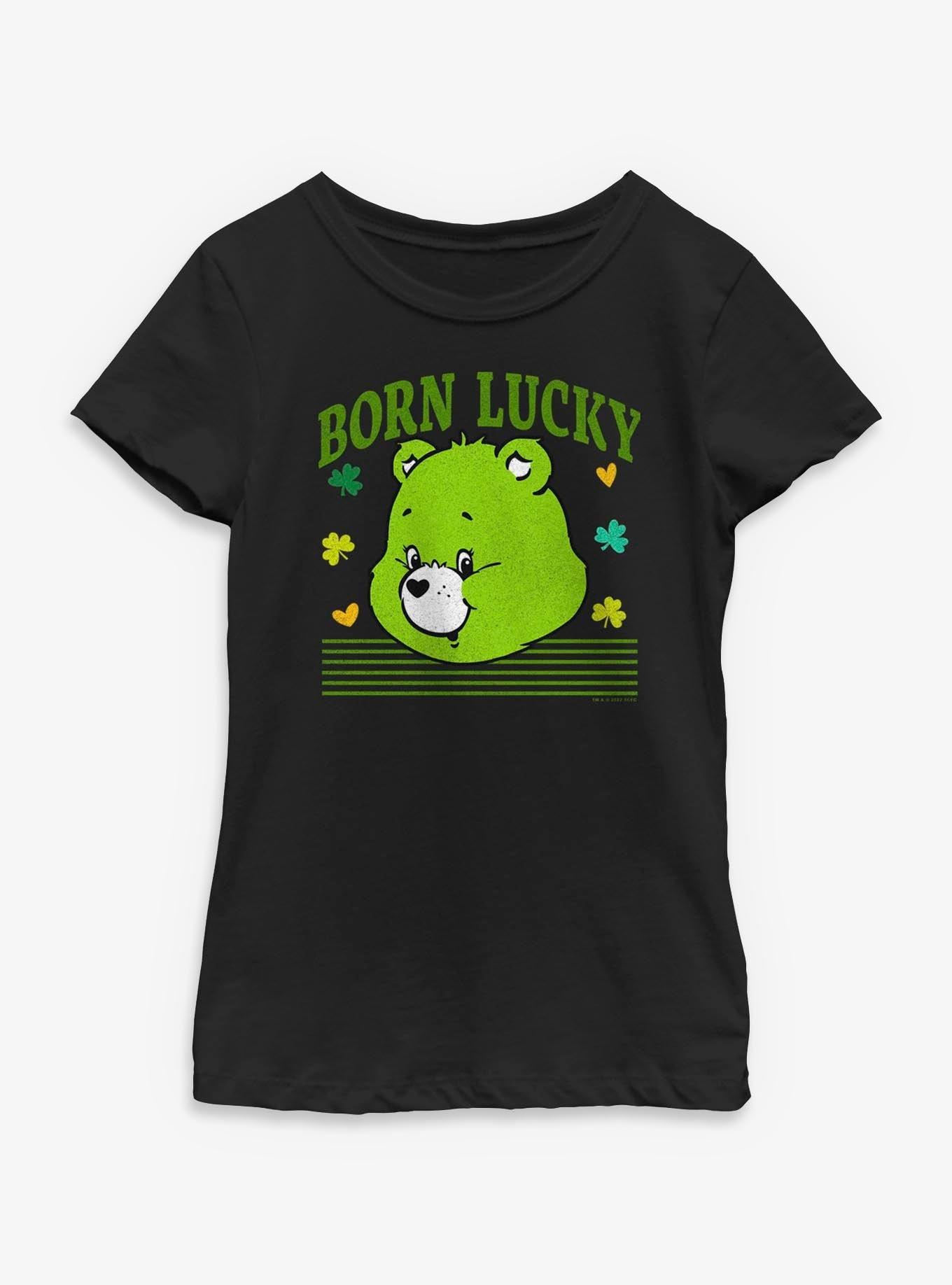 Care Bears Lucky Bear Head Youth Girls T-Shirt, , hi-res