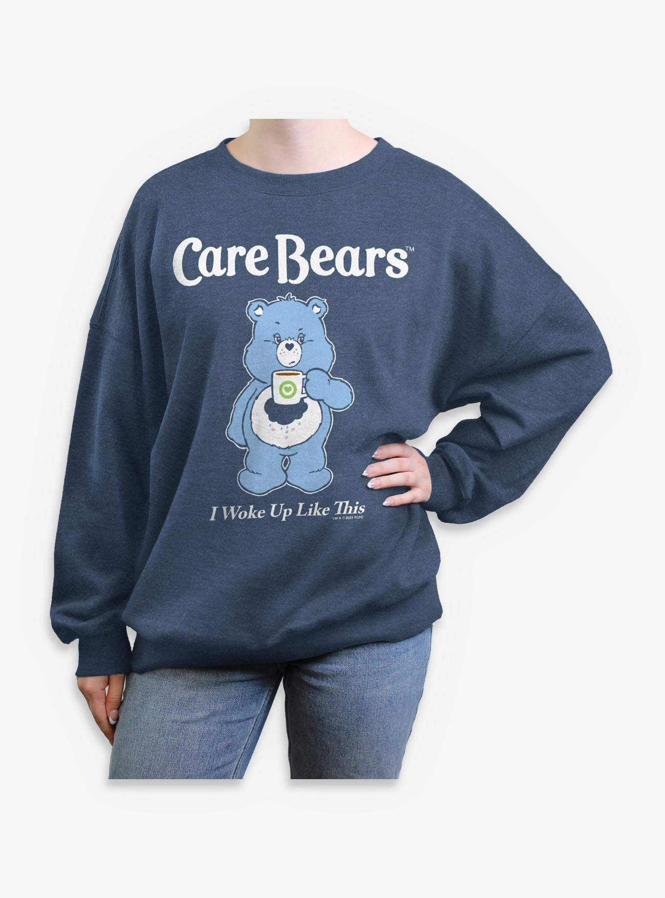 Care Bears Wake Up Like This Coffee Womens Oversized Sweatshirt, , hi-res