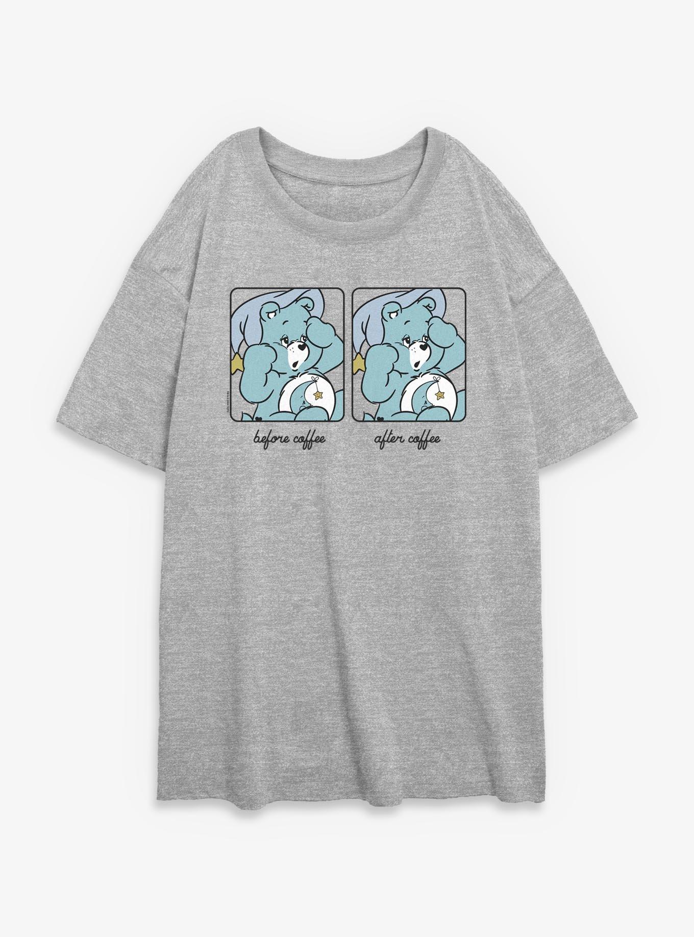 Care Bears Before After Coffee Womens Oversized T-Shirt, , hi-res
