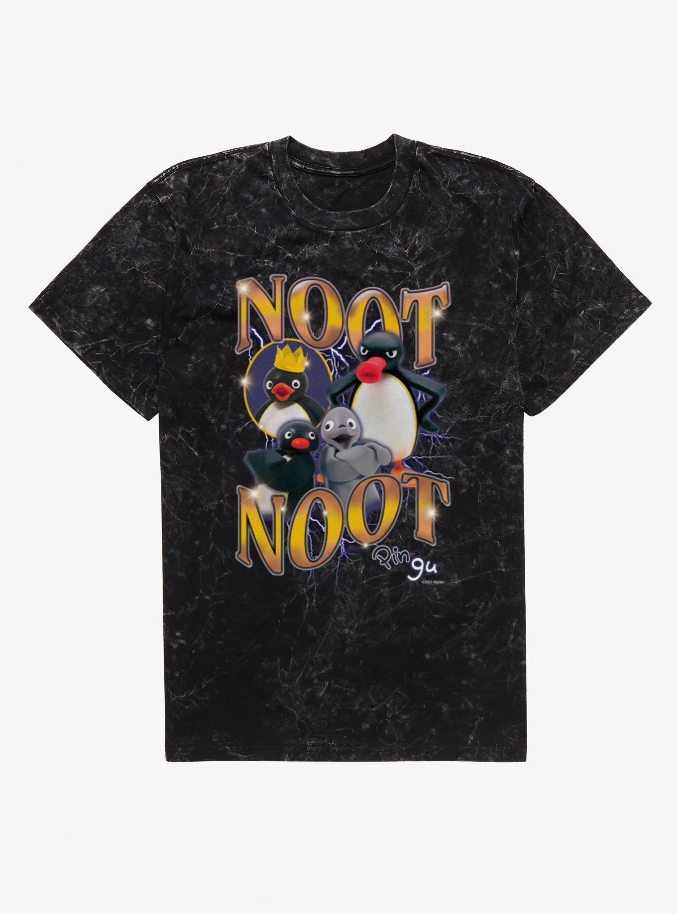 Pingu Noot Noot Y2K Style Mineral Wash T-Shirt