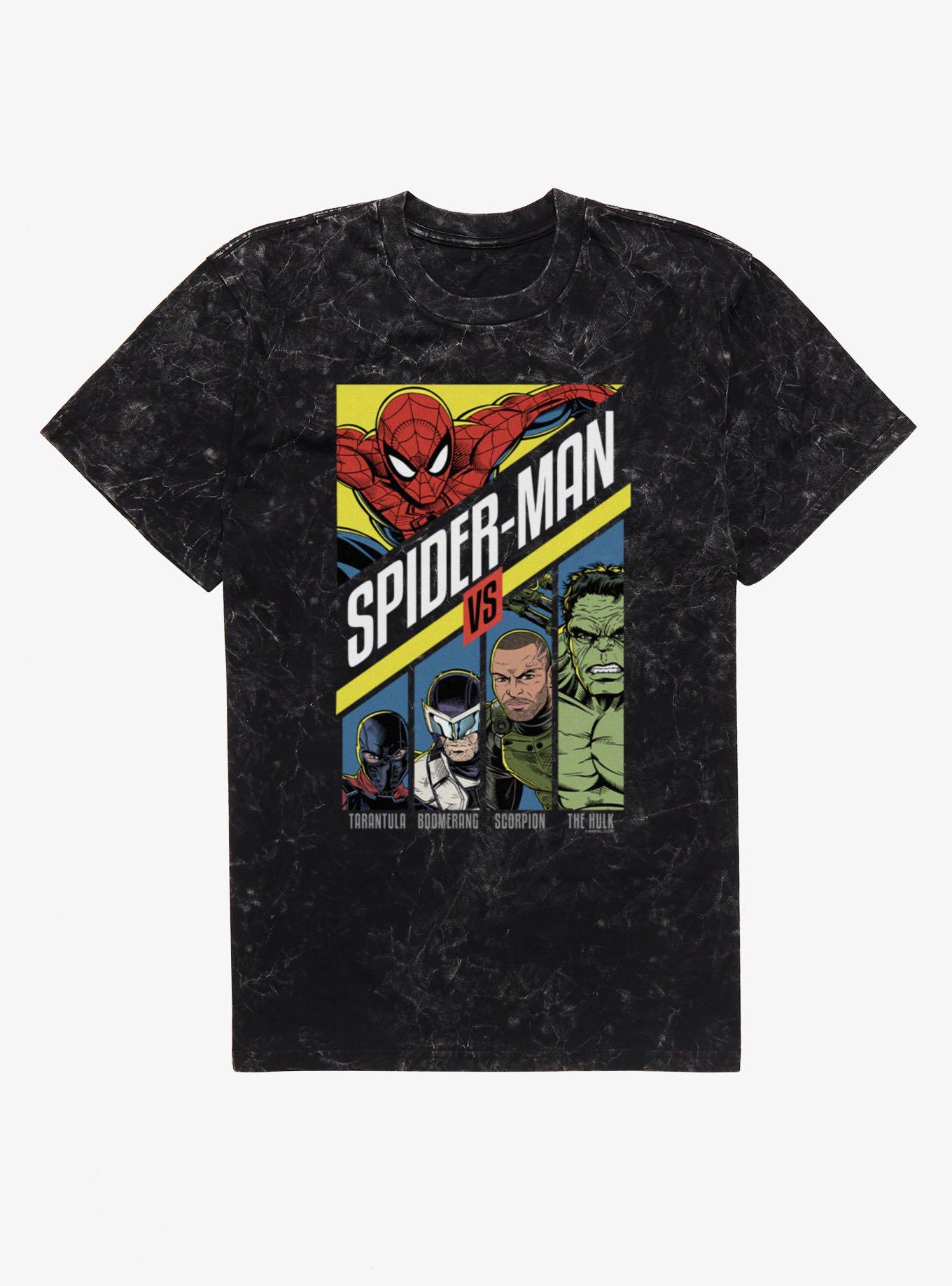 Marvel Spider-Man Brand New Day Vs. Hulk, Scorpion, Boomerang, Tarantula Mineral Wash T-Shirt, , hi-res