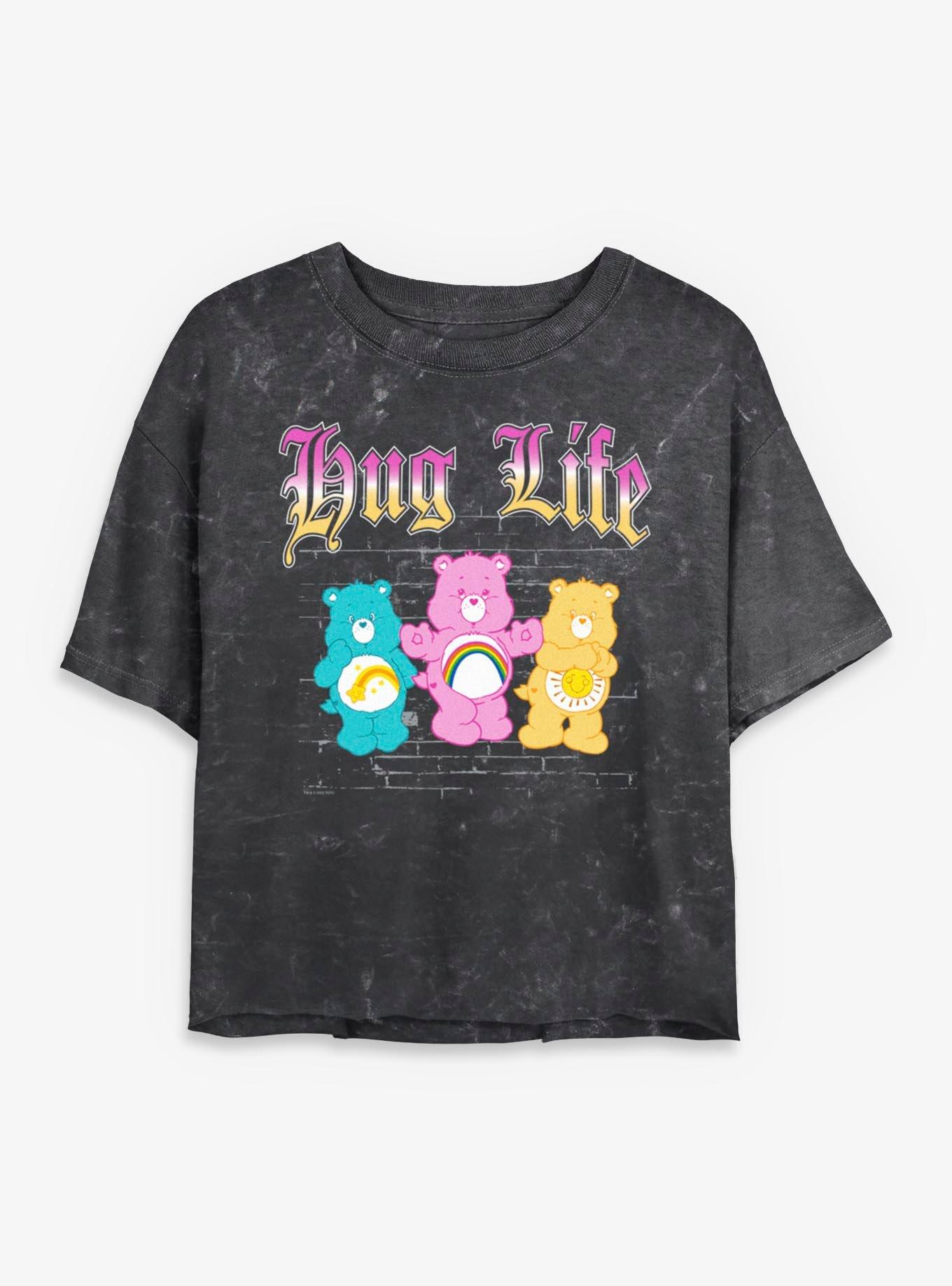 Care Bears Hug Life Mineral Wash Womens Crop T-Shirt, , hi-res