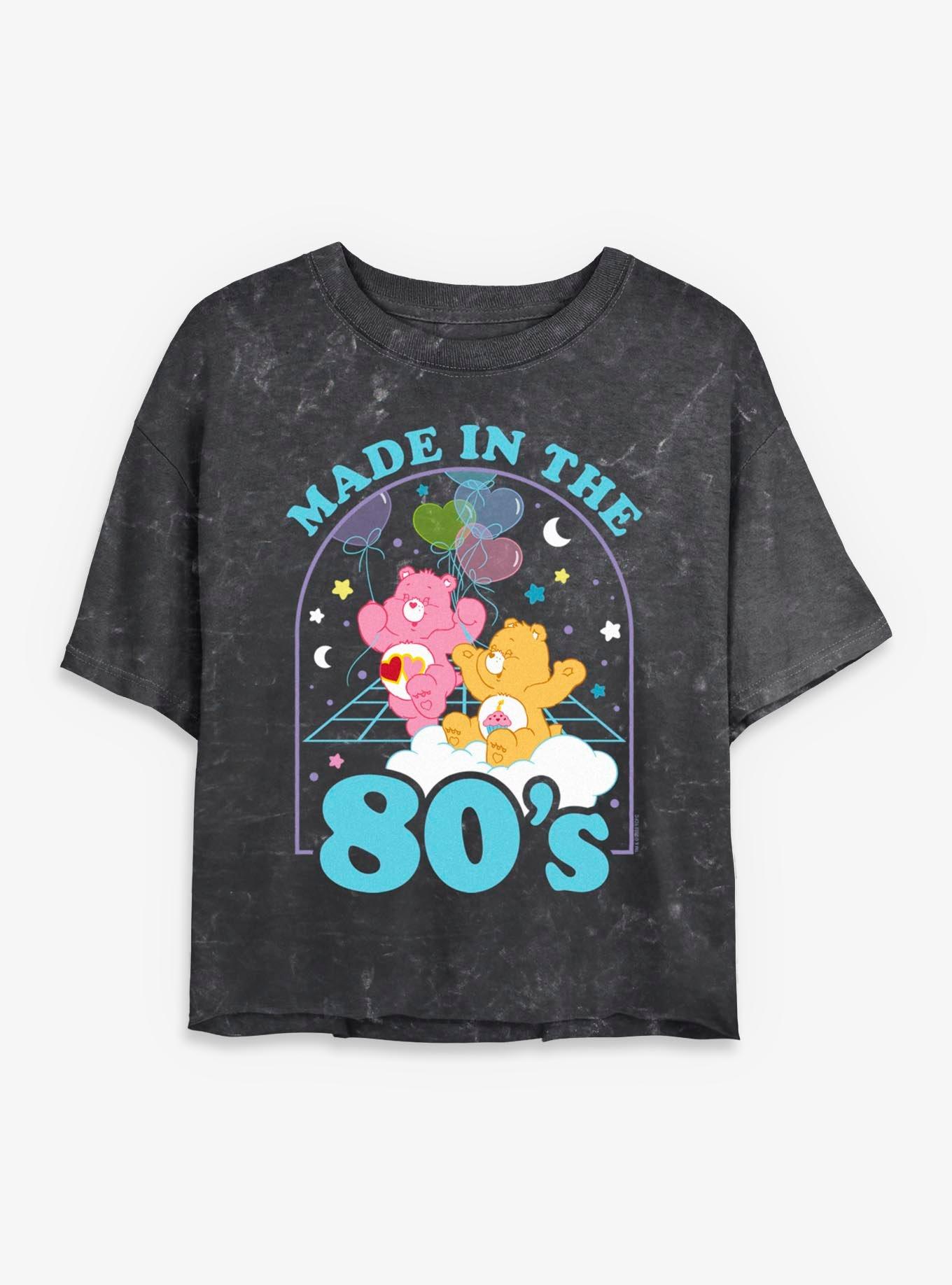 Care Bears Eighties Made Mineral Wash Womens Crop T-Shirt, , hi-res