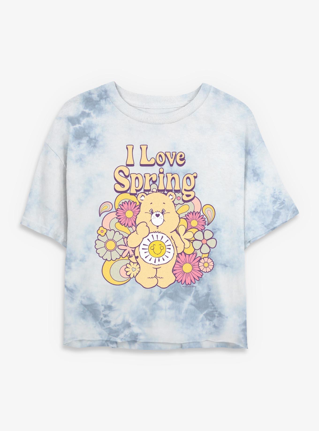 Care Bears Love Spring Funshine Tie Dye Crop Womens T-Shirt, , hi-res