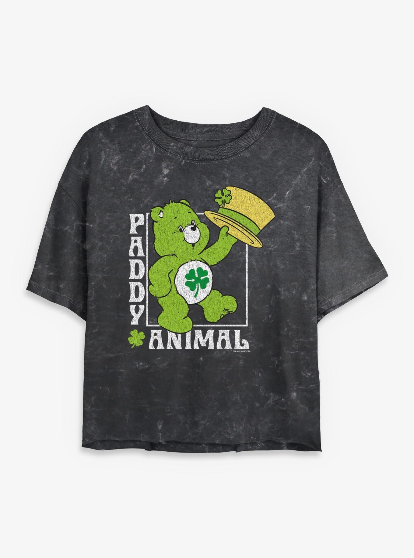 Care Bears Paddy Animal Mineral Wash Womens Crop T-Shirt, , hi-res