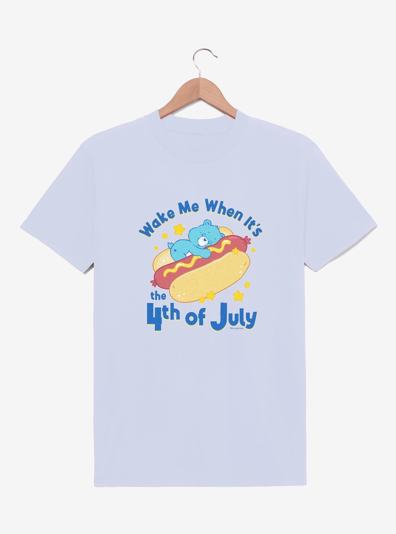 Care Bears Wake Me 4th July Hot Dog T-Shirt, , hi-res