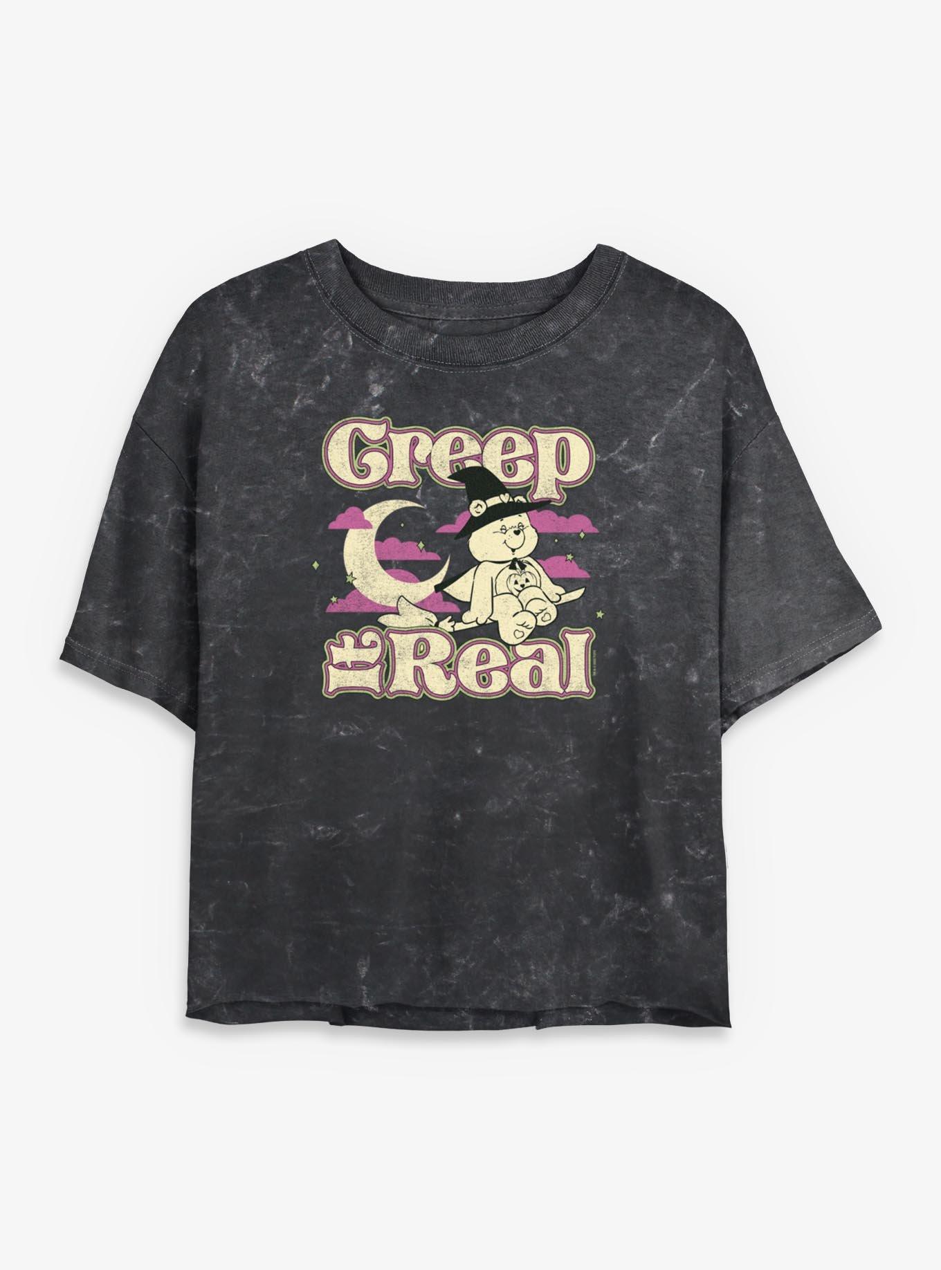 Care Bears Creep It Real Mineral Wash Womens Crop T-Shirt, , hi-res