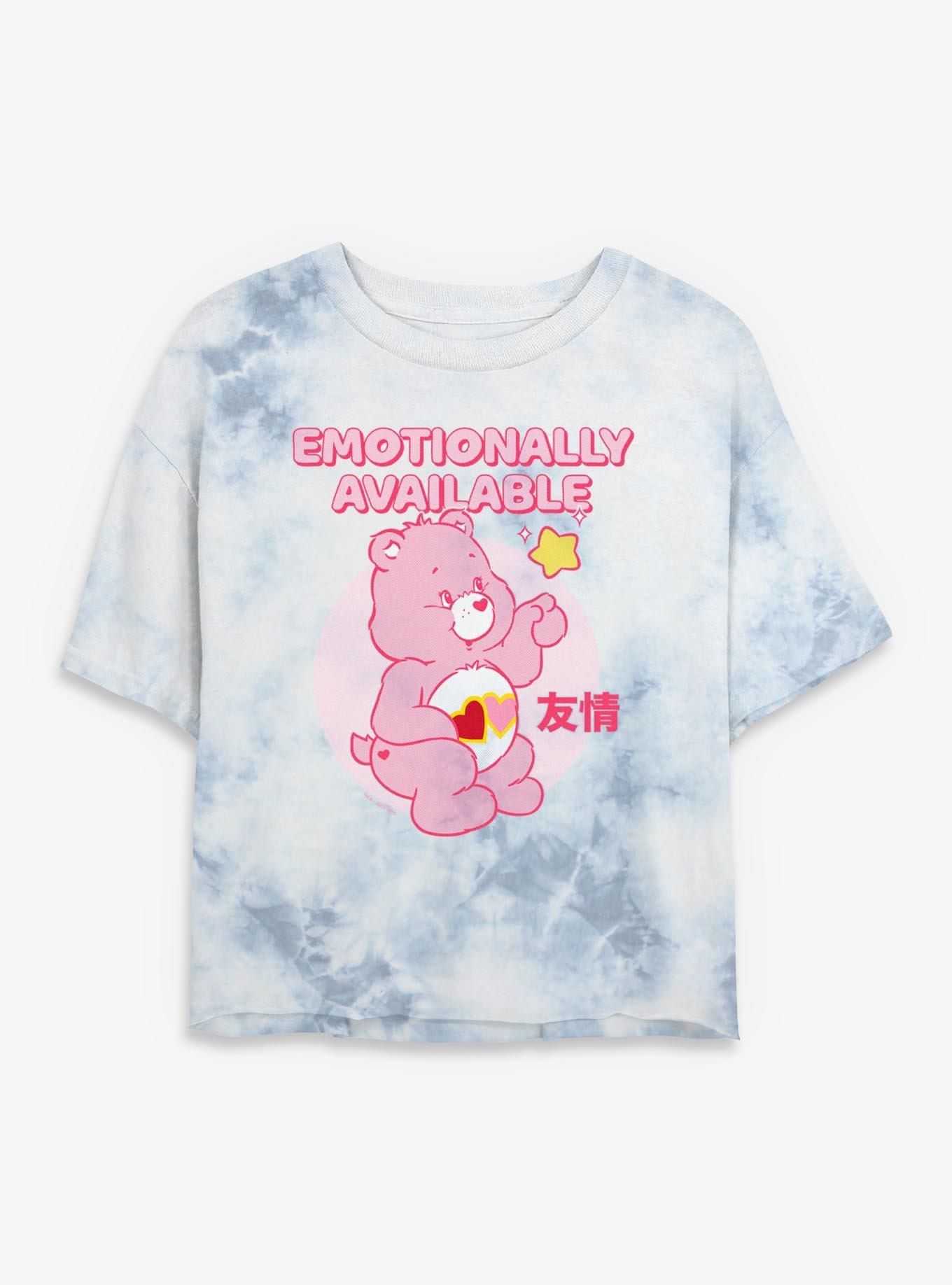 Care Bears Emotionally Available Tie Dye Crop Womens T-Shirt, , hi-res