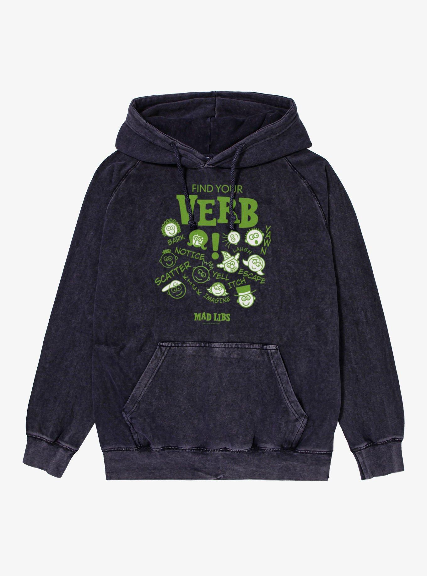 Mad Libs Find Your Verb Faces And Words Hoodie, , hi-res