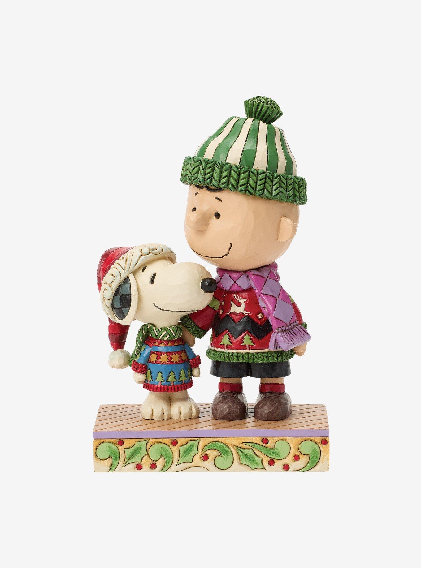 Jim Shore Peanuts Snoopy & Charlie Xmas Sweaters Figurine, , hi-res