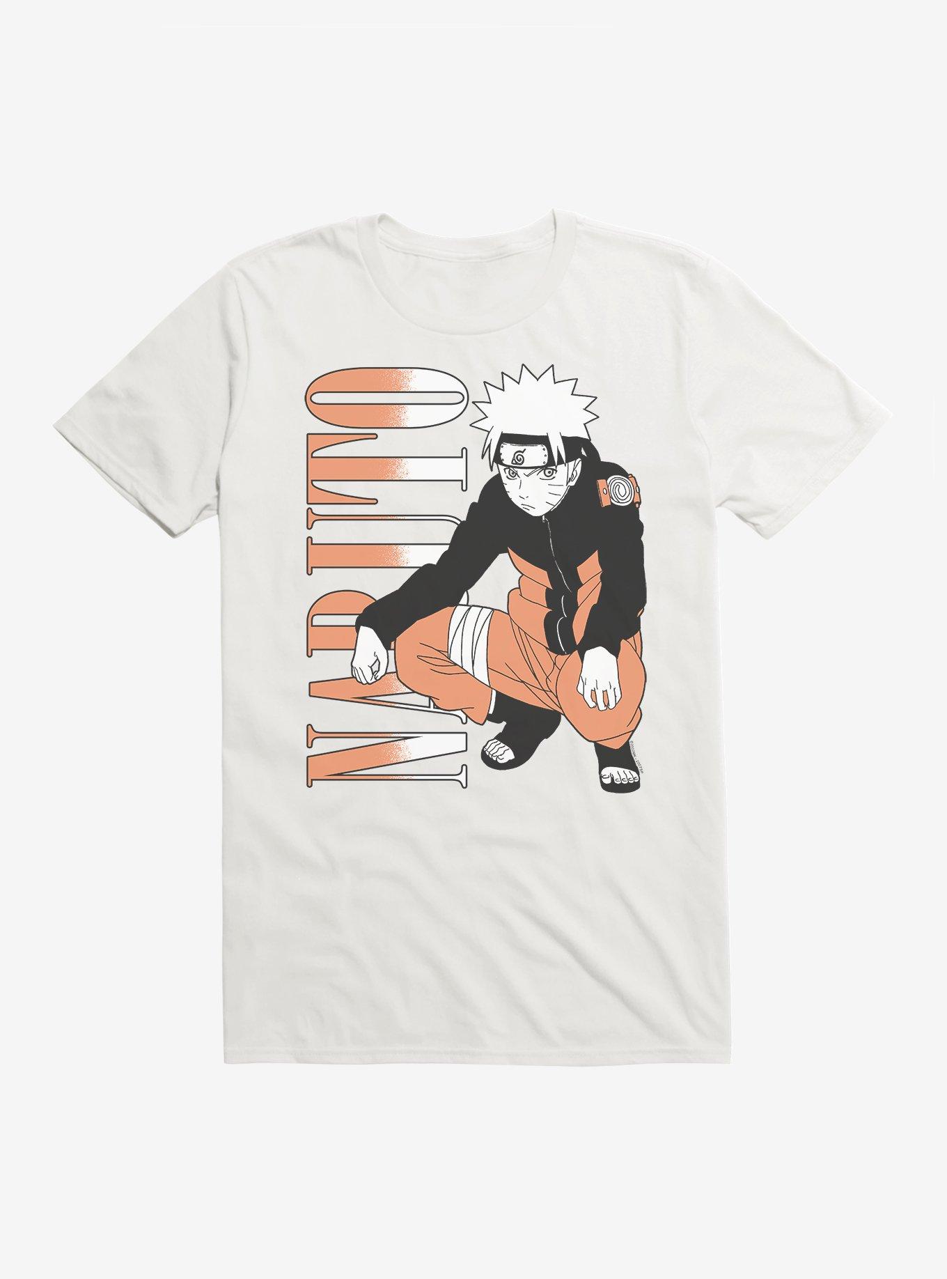 Naruto Shippuden Crouch Pose Simple Colors T-Shirt, , hi-res