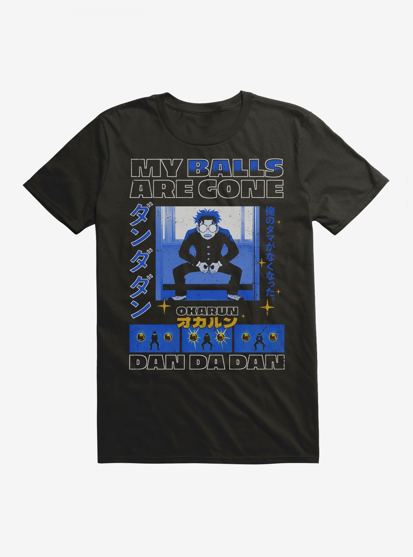 Dandadan Okarun My Balls Are Gone T-Shirt, BLACK, hi-res view 1