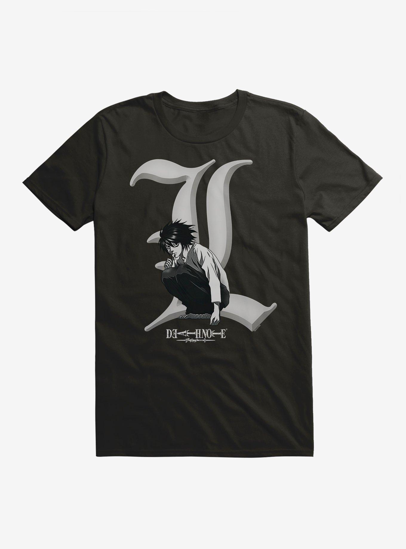 Death Note L On Letter L T-Shirt