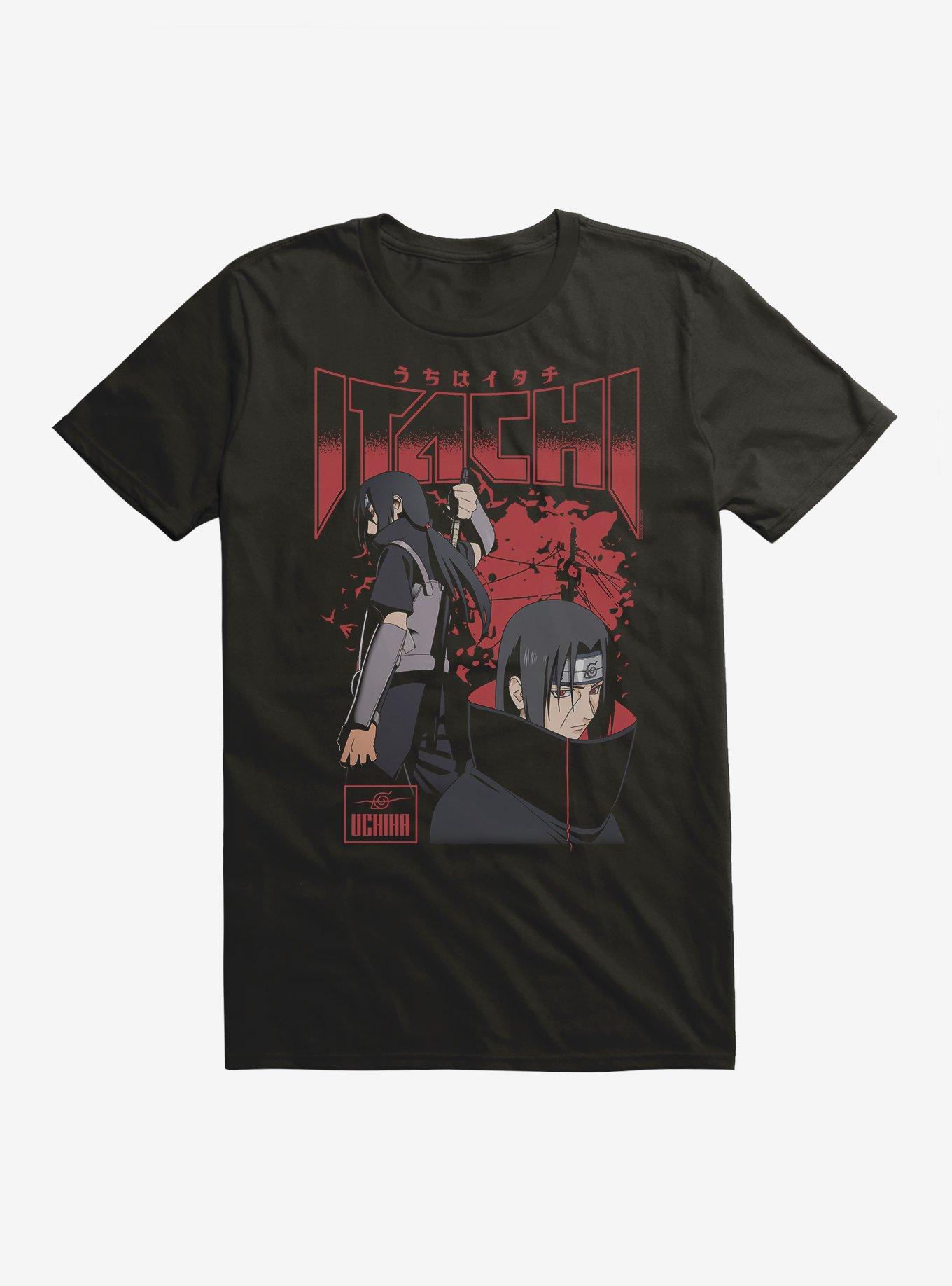 Naruto Shippuden Itachi Uchiha Collage Splatter T-Shirt, , hi-res