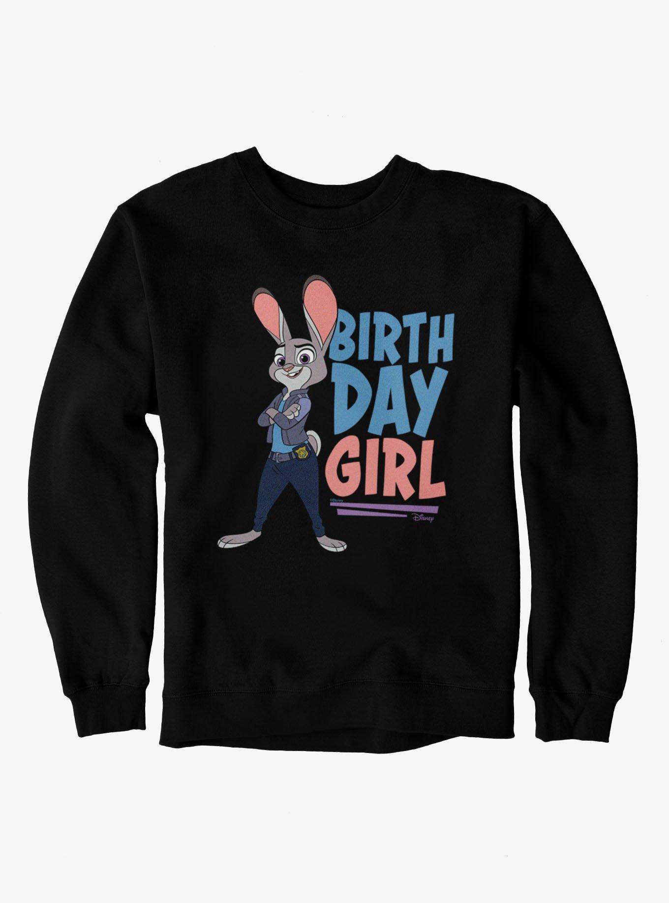 Disney Pixar Zootopia Birthday Officer Hopps Sweatshirt, BLACK, hi-res view 1