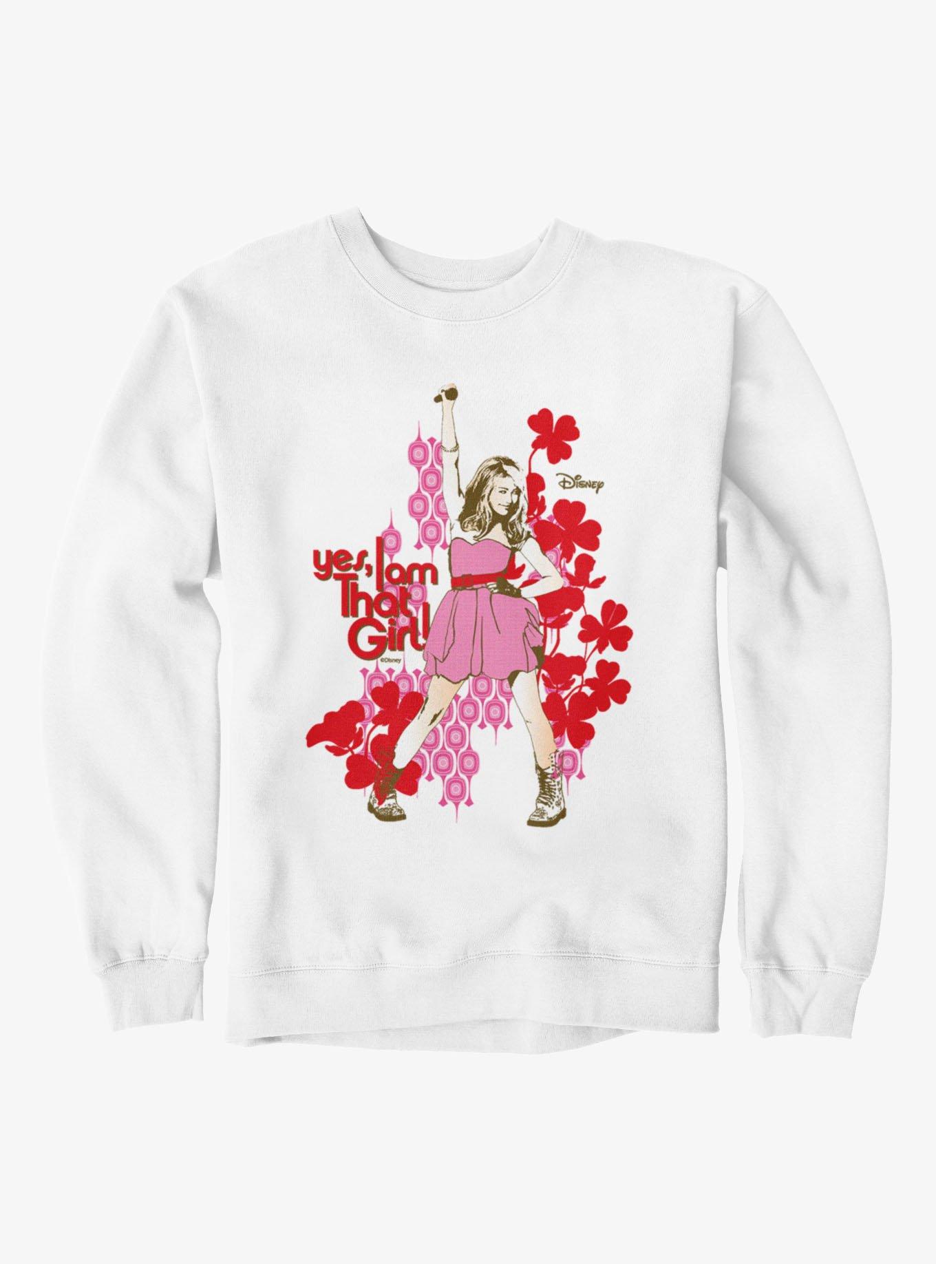 Disney Hannah Montana Yes I Am That Girl Rockstar Pose Sweatshirt