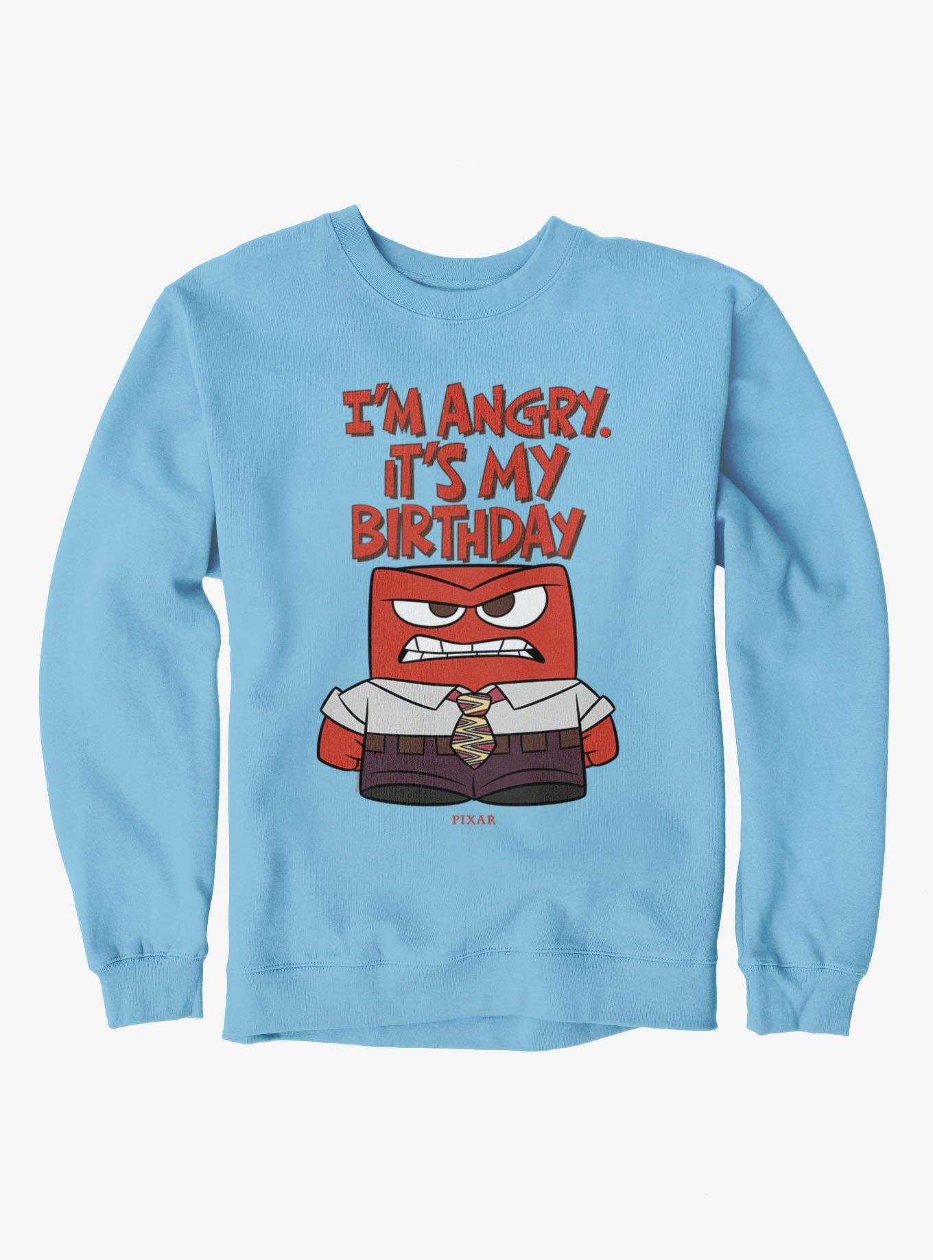 Disney Pixar Inside Out I'm Angry It's My Birthday Sweatshirt, , hi-res