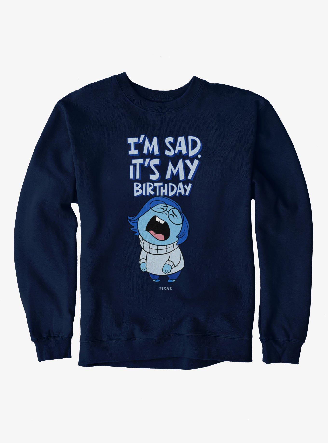 Disney Pixar Inside Out I'm Sad It?s My Birthday Sweatshirt, , hi-res