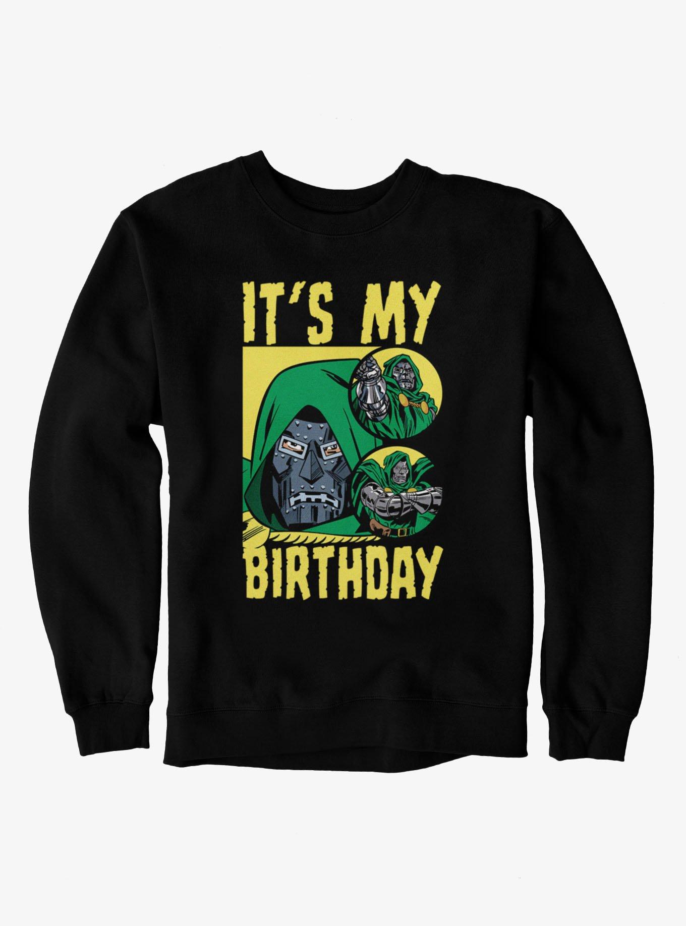 Marvel Comics Retro My Birthday No Smiles Doom Sweatshirt, , hi-res
