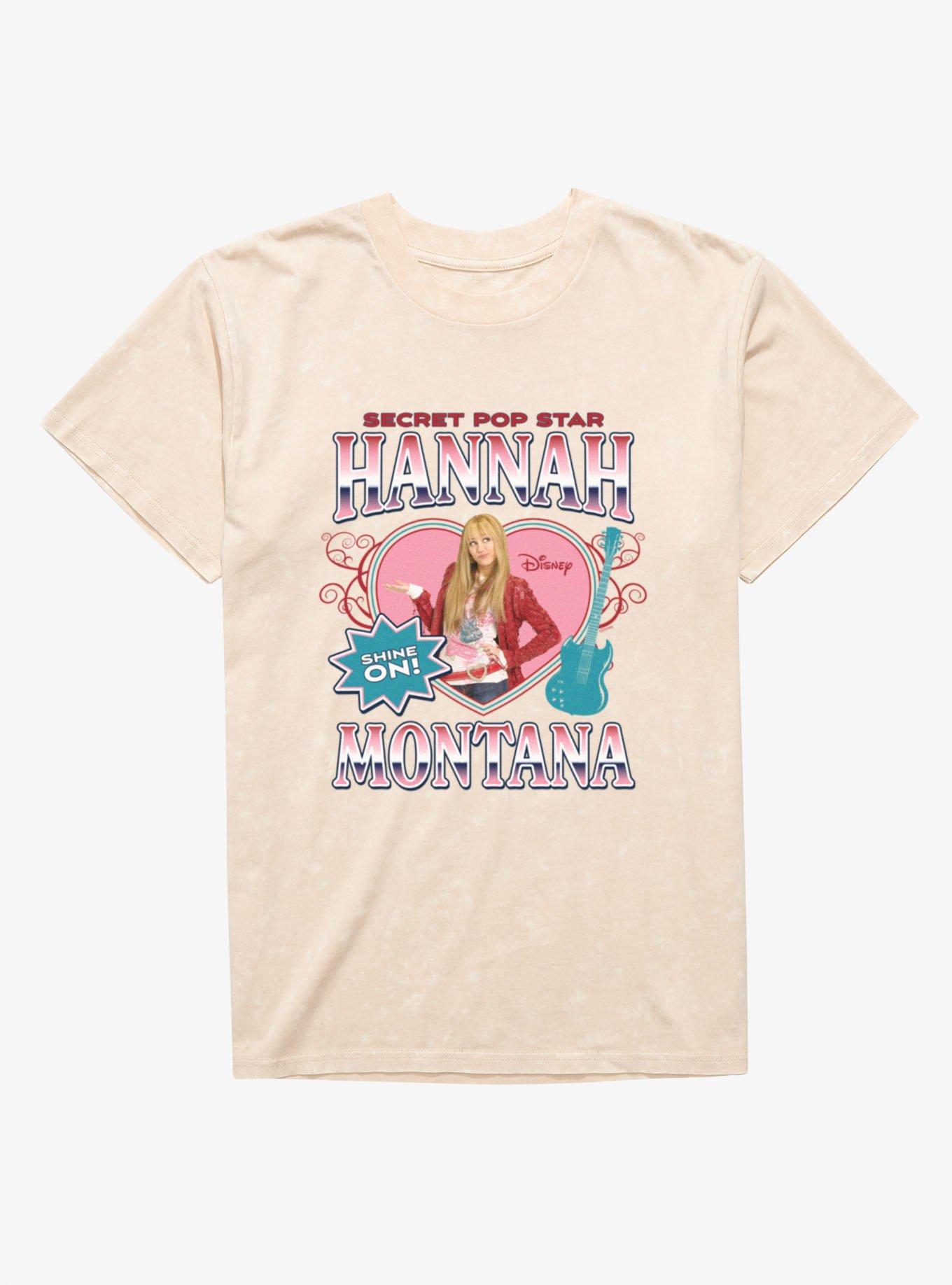 Disney Hannah Montana Secret Pop Heart Guitar Mineral Wash T-Shirt, NATURAL MINERAL WASH, hi-res view 1
