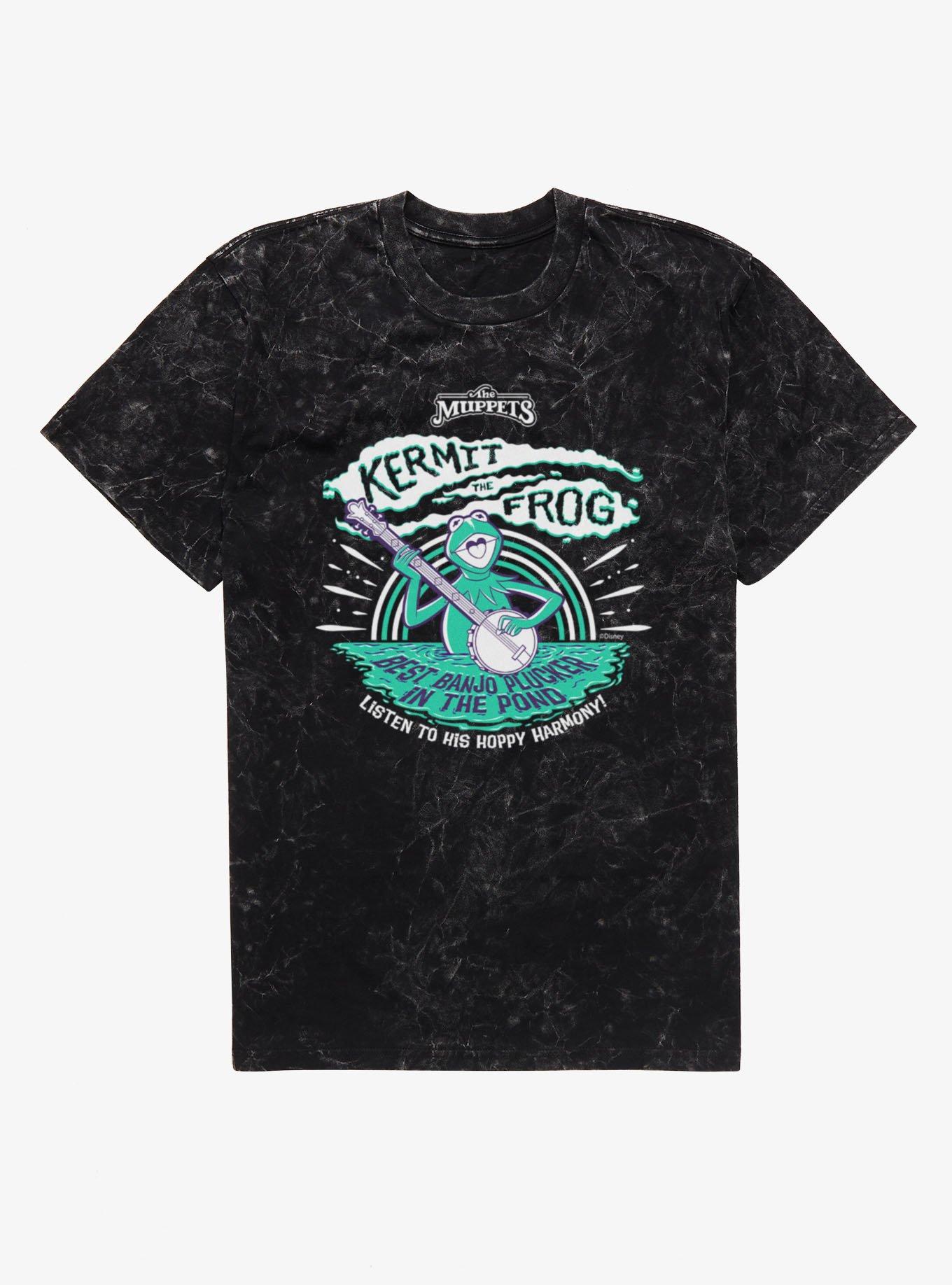 Disney The Muppets Kermit Frog Best Banjo Plucker Pond Mineral Wash T-Shirt